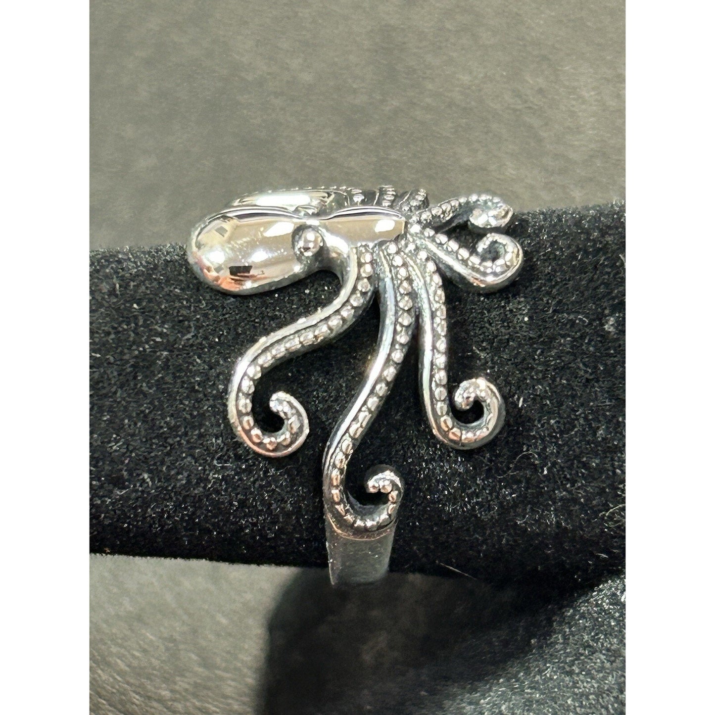 New Condition Sterling Silver Octopus Ring 925 Size 6.50