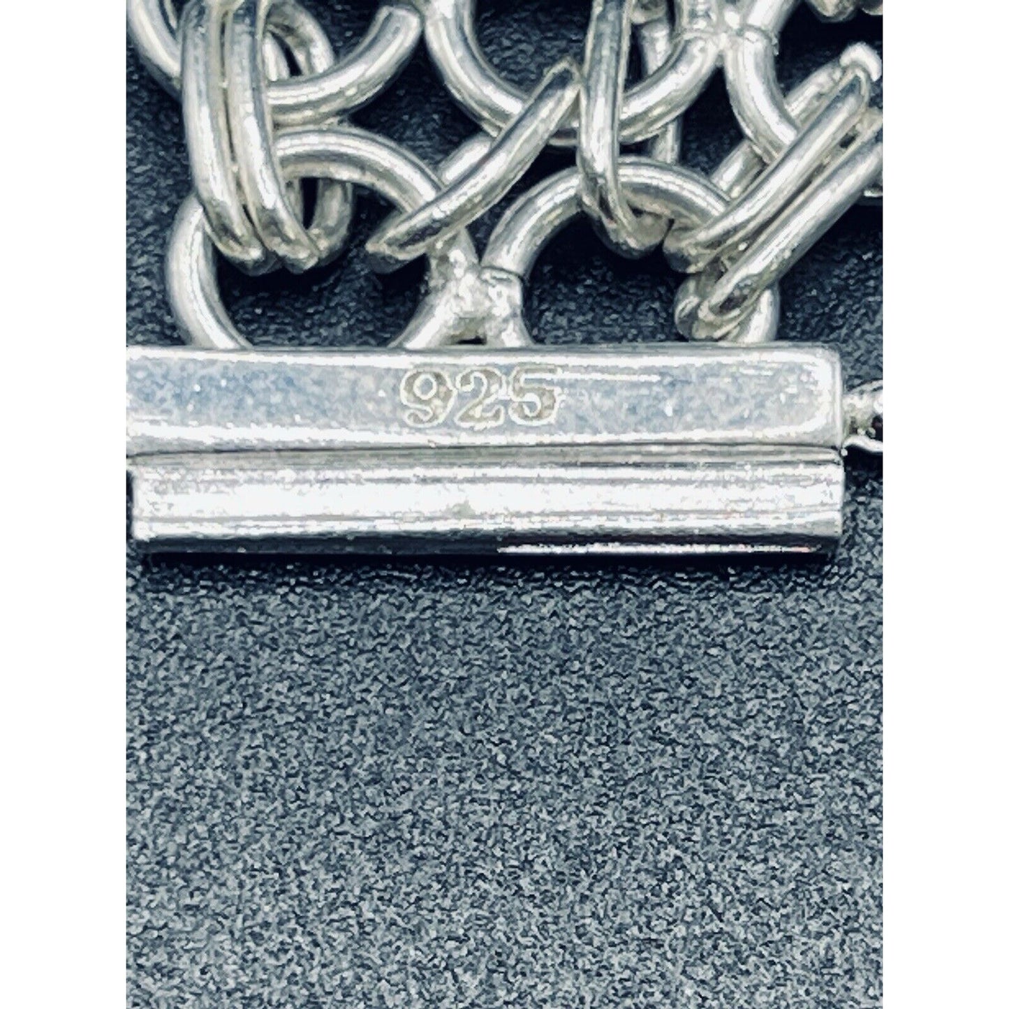 8” Sterling Silver 24MM Link Chain Bracelet 29 Grams K25