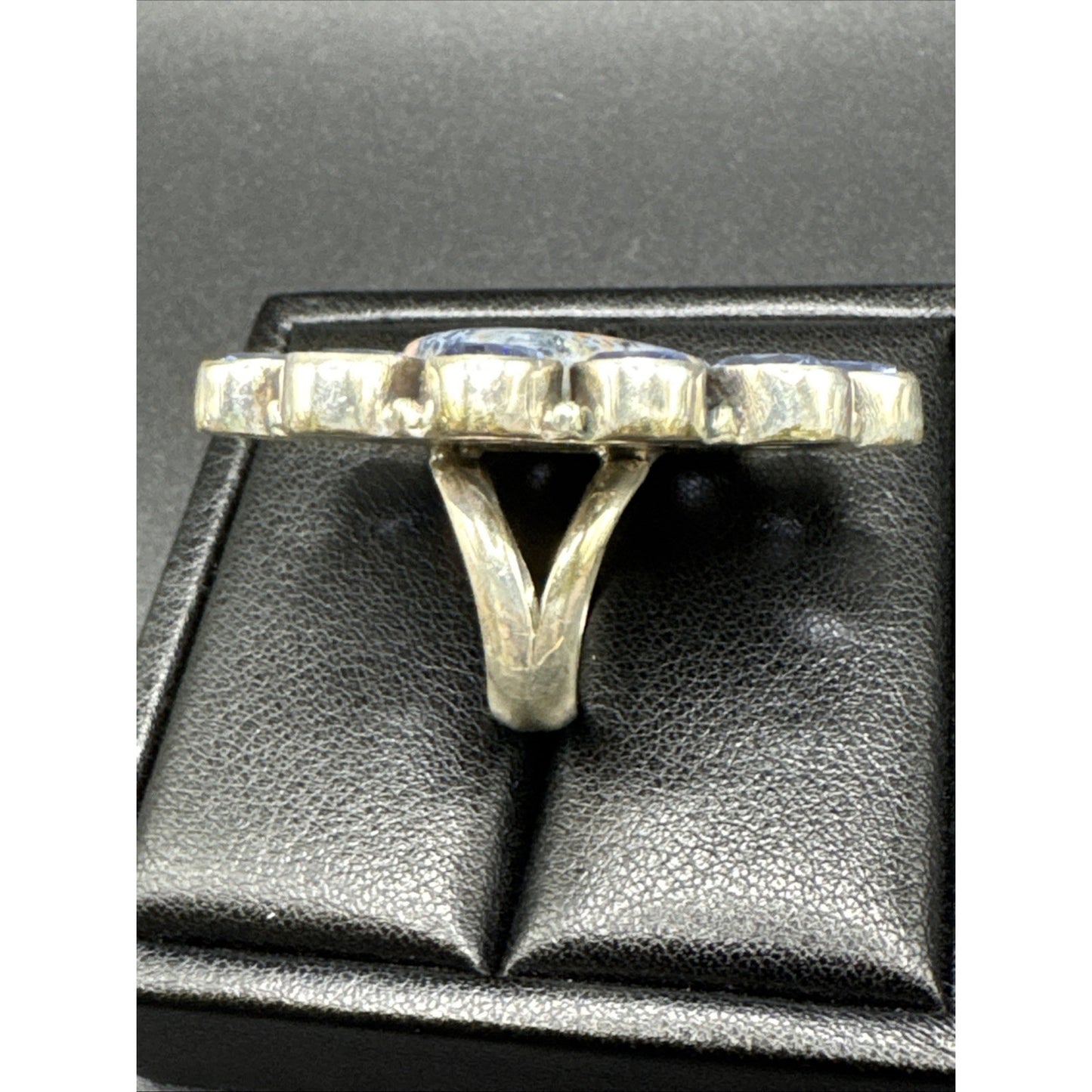 Sterling Silver Pietersite Tanzanite Statement Ring 23g 40x48mm 925 Size 7 T9