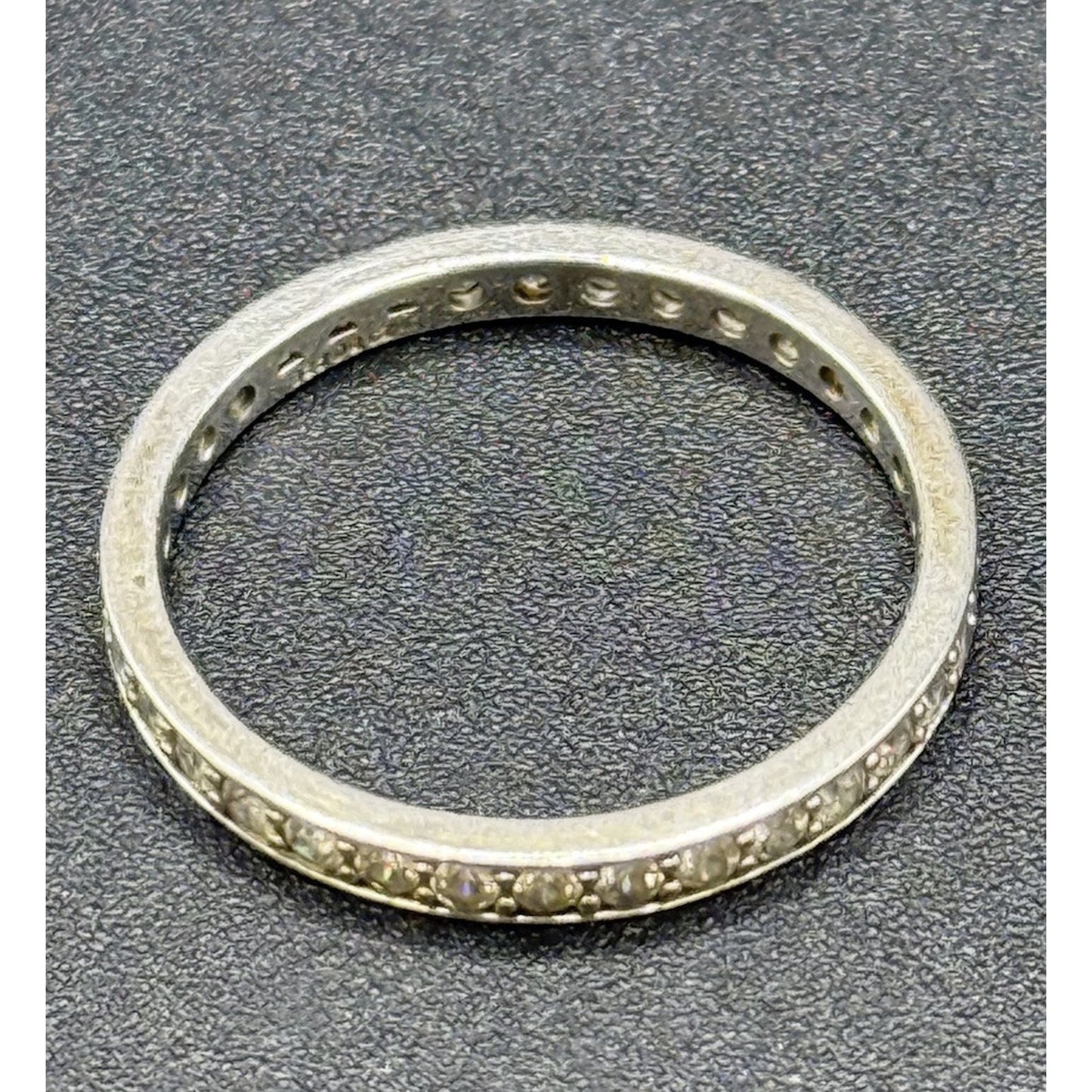 Sterling Silver Cubic Zirconia Eternity Band Size 8.75 925 P10