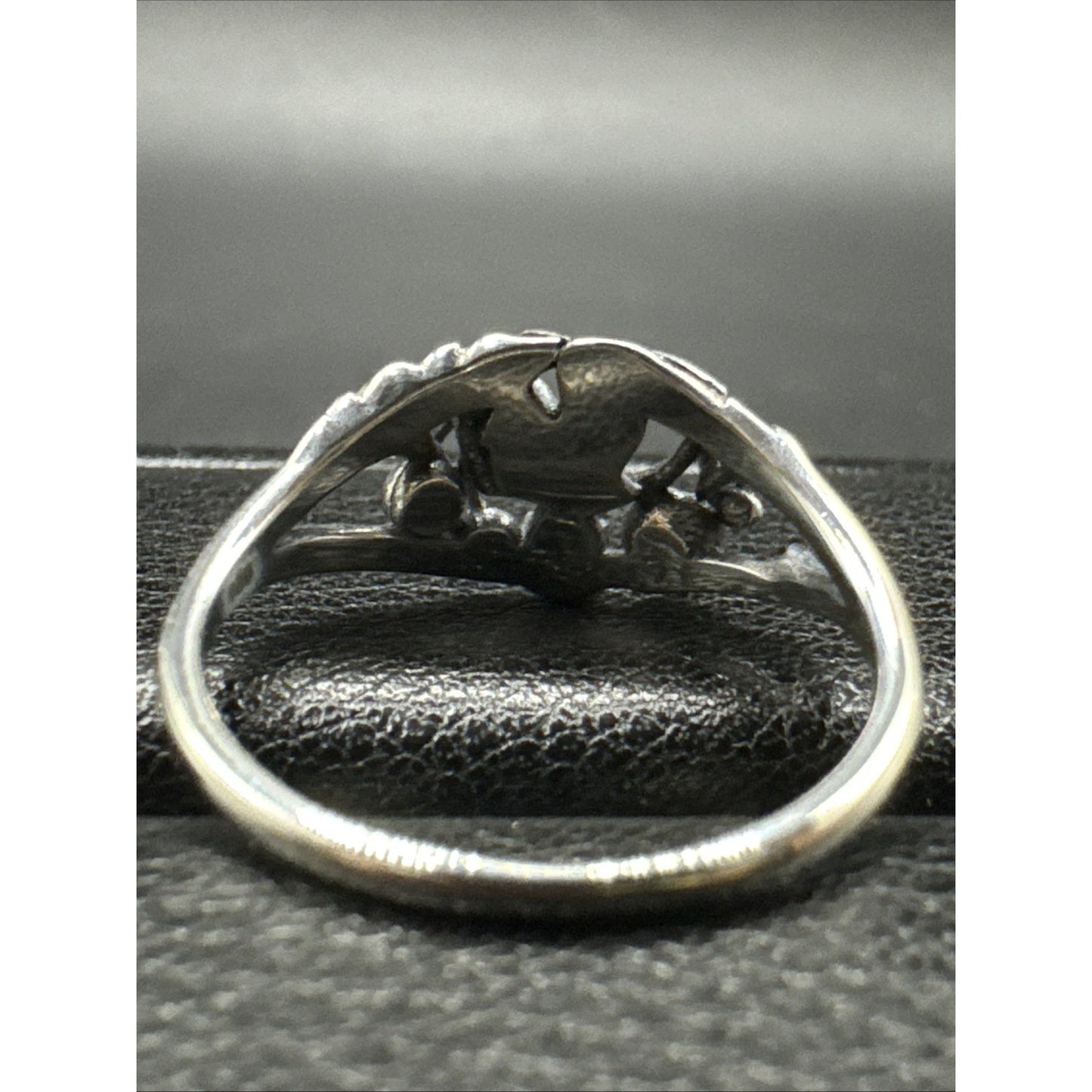 New Condition Sterling Silver Mushroom Skeleton Ring 925 Size 7