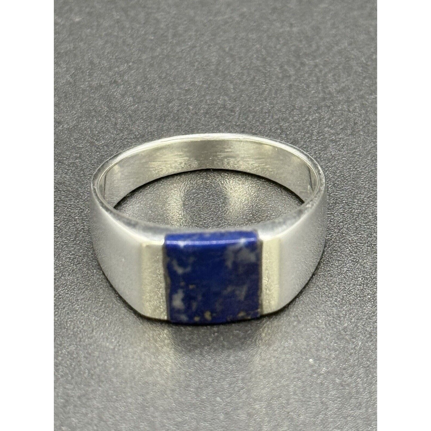 New Condition Sterling Silver Genuine Lapis Ring Size 10.75