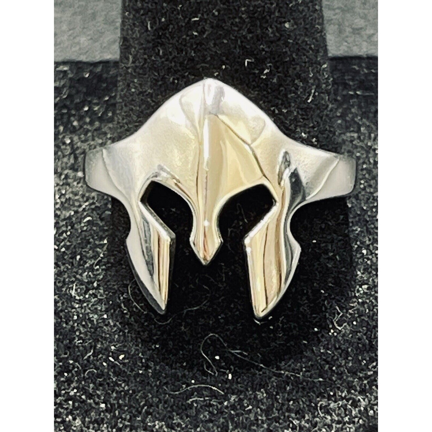 New Condition Sterling Silver Spartacus Gladiator Mask Ring Size 10.00
