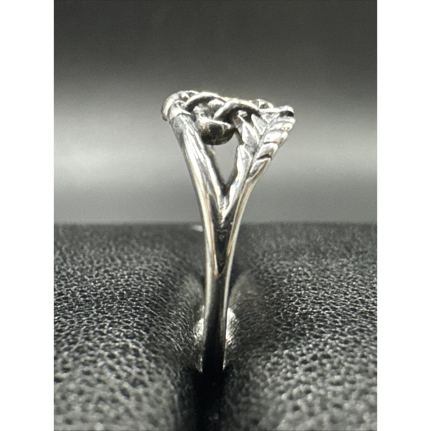New Condition Sterling Silver Mushroom Skeleton Ring 925 Size 7