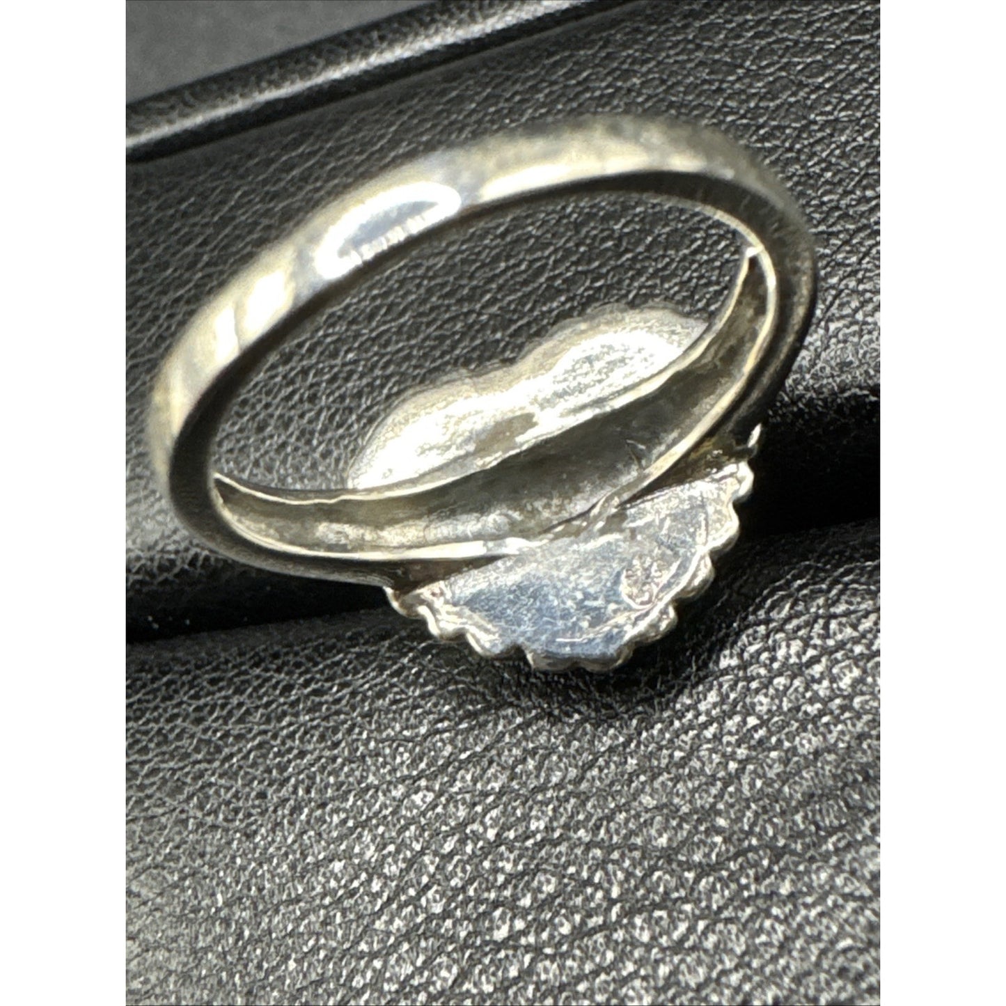 New Condition Sterling Silver Skull Heart Ring 925 Size 7