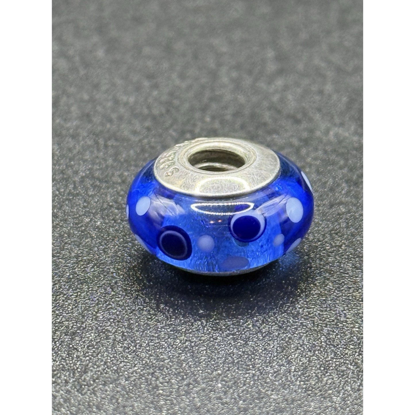 Pandora Sterling Silver Murano Blue Bubbles Charm ALE 925 N19
