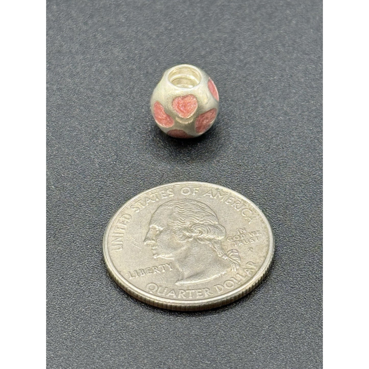 Pandora Sterling Silver Enamel Pink Heart Charm ALE P12