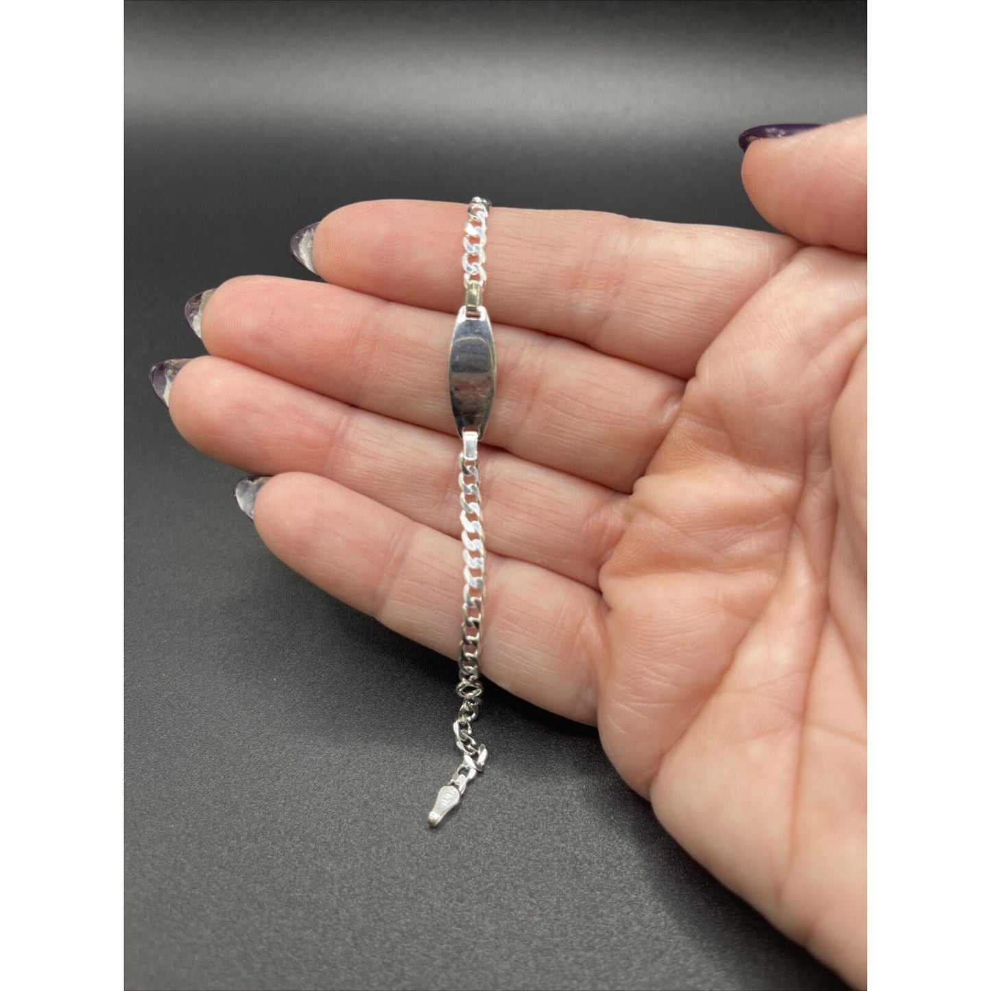 New Condition 6” Baby Sterling Silver ID Bracelet 925