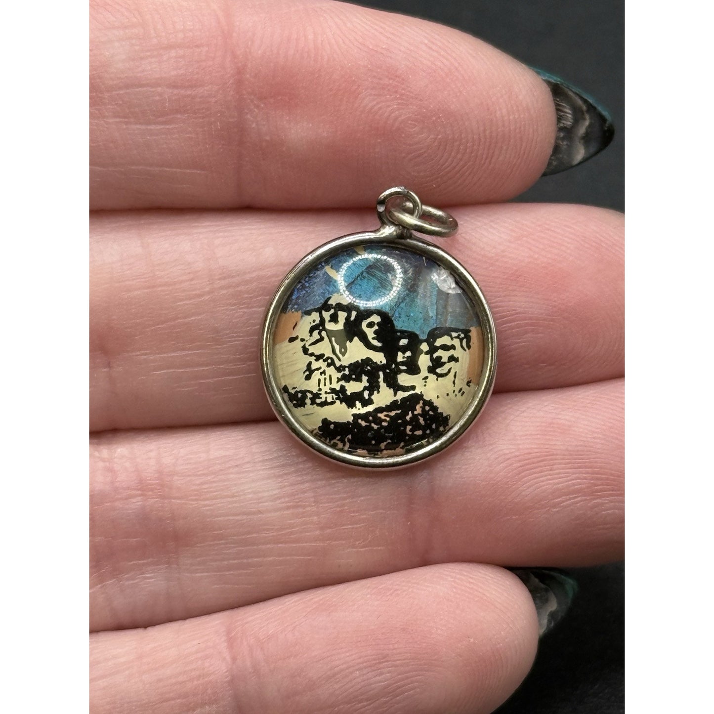 Vintage Sterling Silver Mount Rushmore Hoffman Charm 925 P3