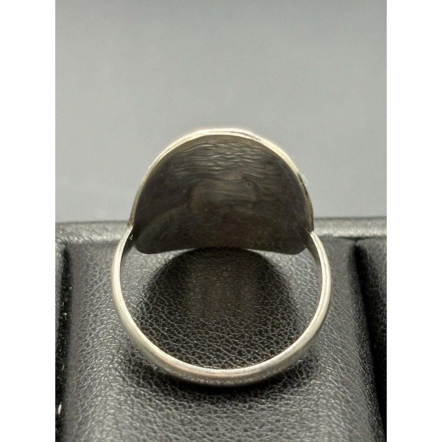 New Condition Sterling Silver Bali Style Turquoise Ring Size 7