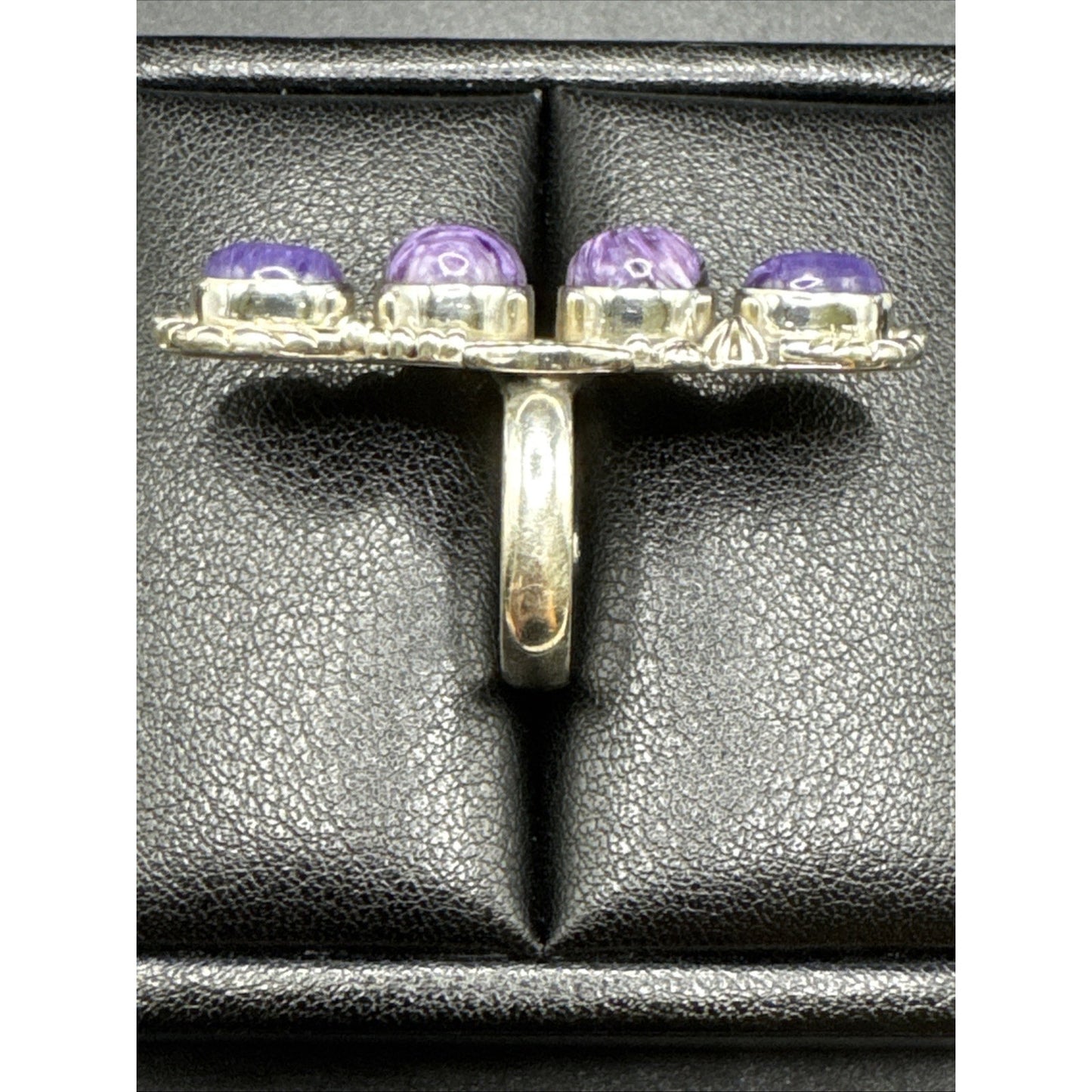 EUC Sterling Silver Chariot Long Ring 925 Size 7 T29