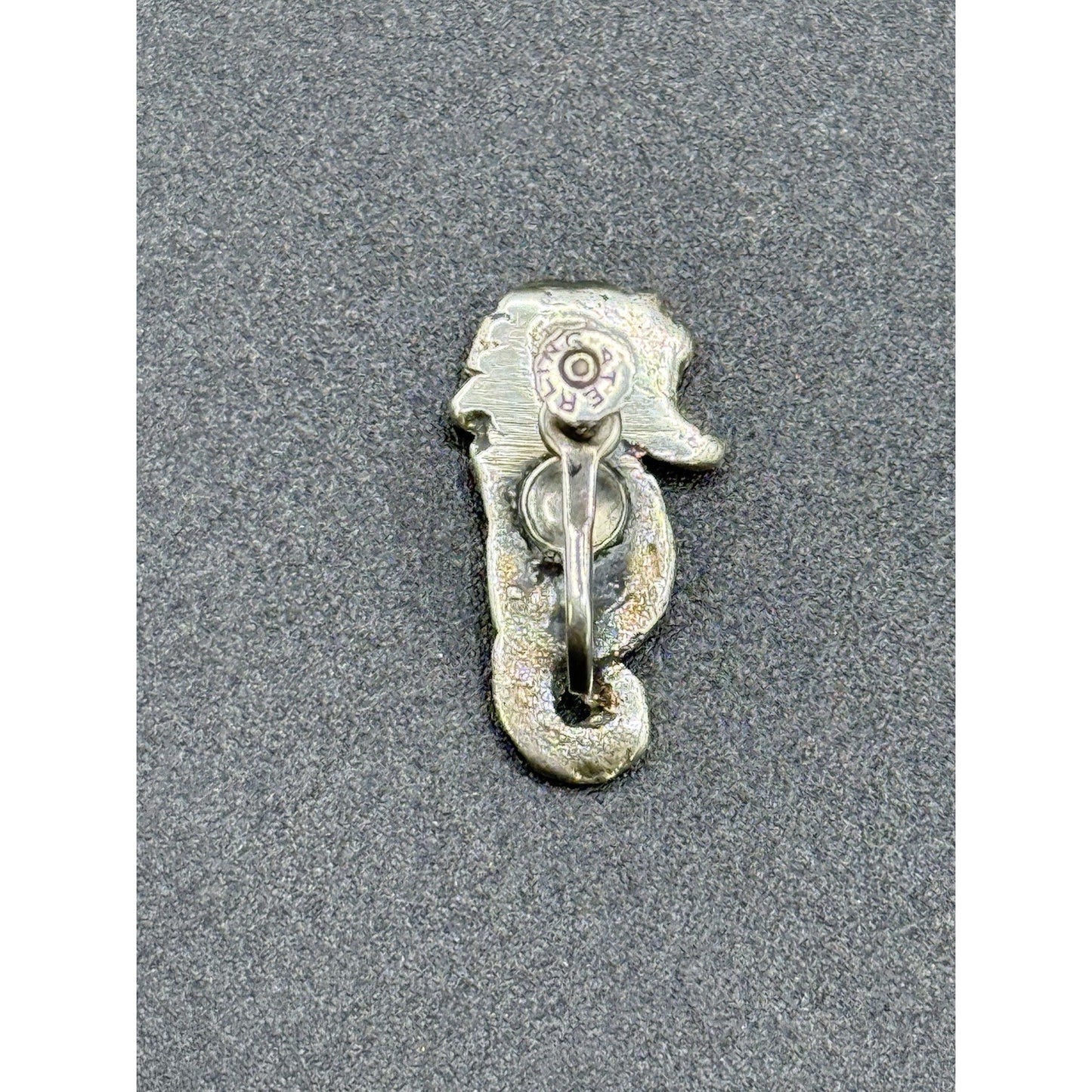 Vintage Sterling Silver Seahorse Screw back Earrings No Post Q7