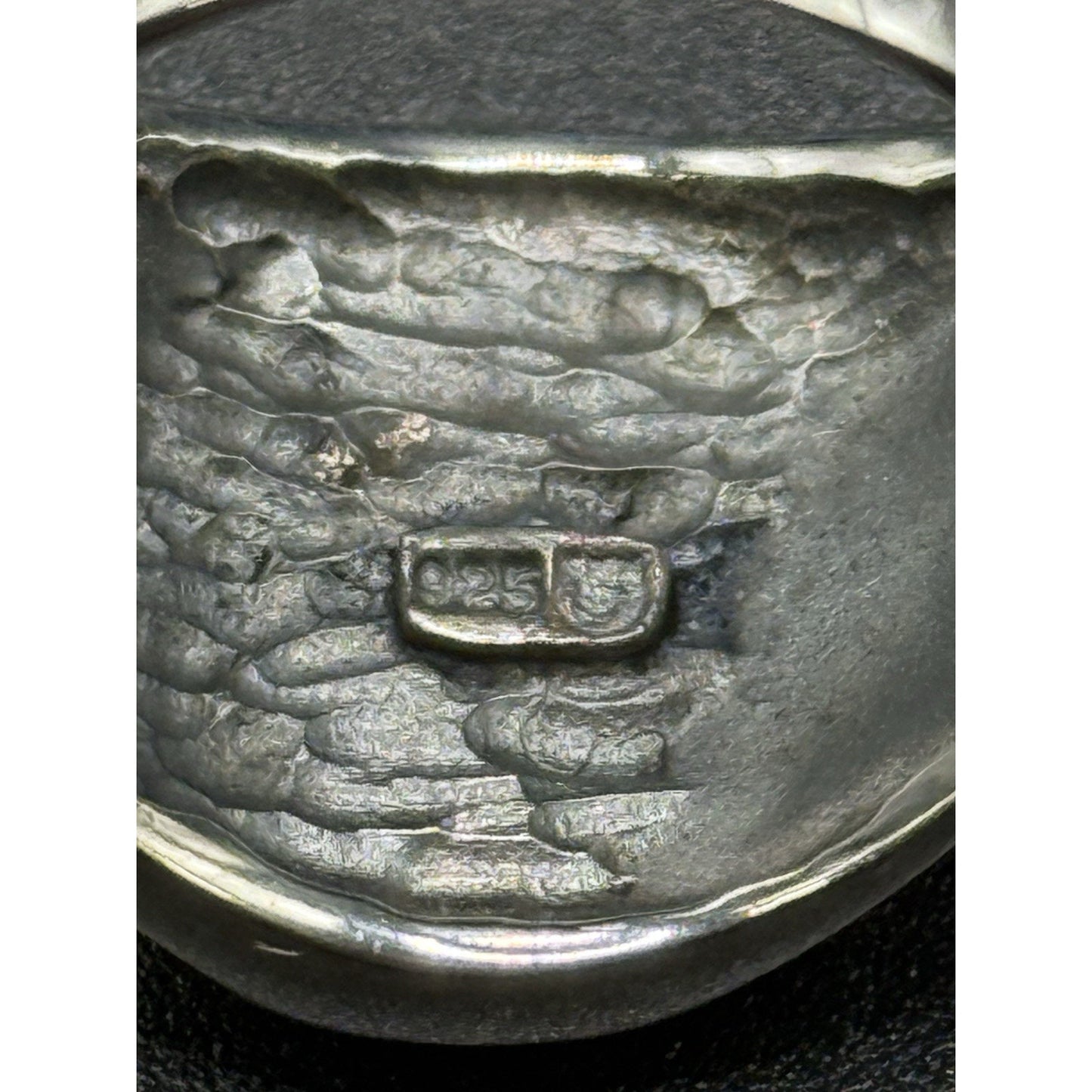 New Condition Sterling Silver Kokopelli Genuine Turquoise Gents Ring Size 10.00