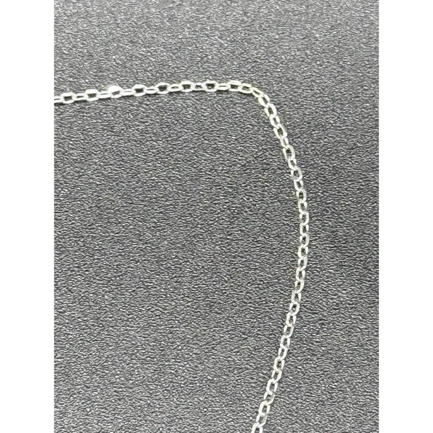 18” New Condition Sterling Silver Rainbow Pendant Necklace