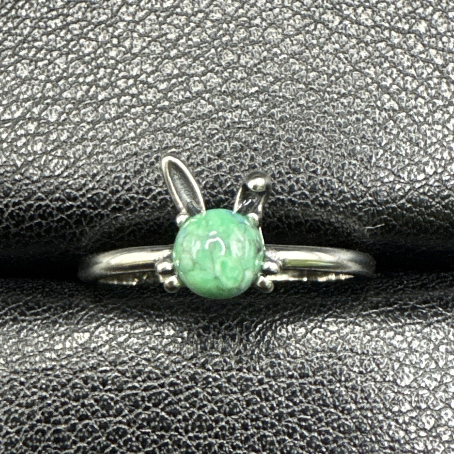 New Condition Sterling Silver Turquoise Bunny Rabbit Ring 925 Size 7 R01