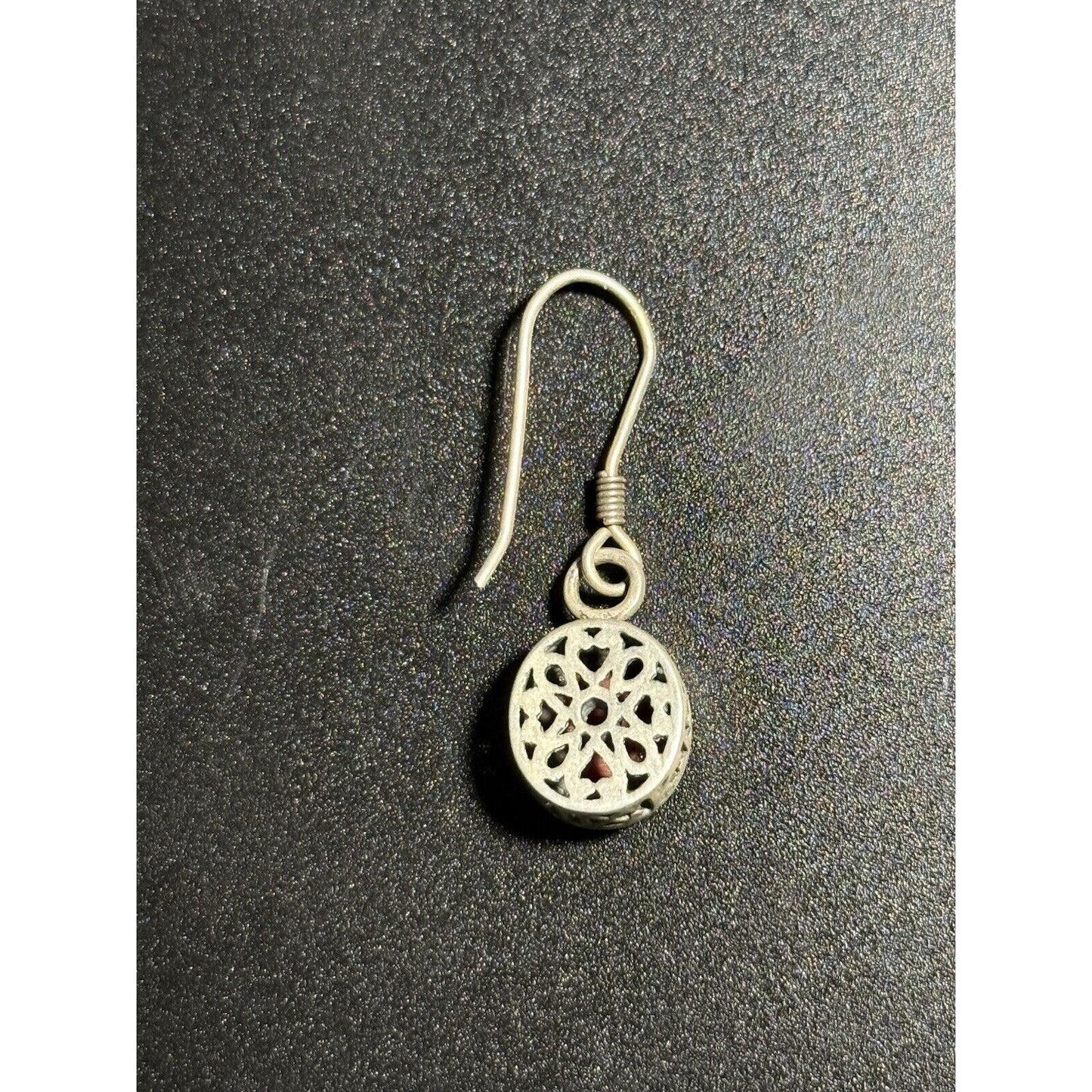 Sterling Silver Jasper Stone Dangle Earrings 925 M28