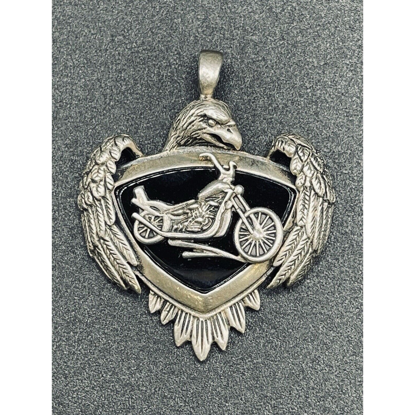 Vintage As Motorcycle Eagle “Live To Ride” Pendant 16 Grams J21
