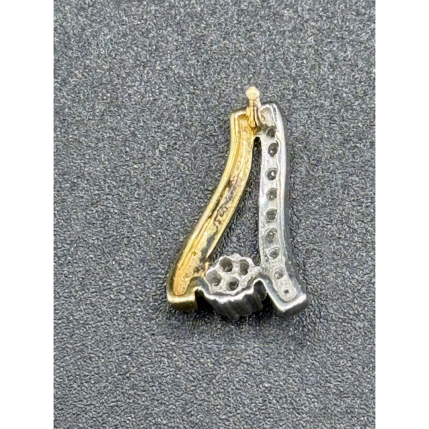 Two Tone Sterling Silver Cubic Zirconia Dangle Earrings 925 P3