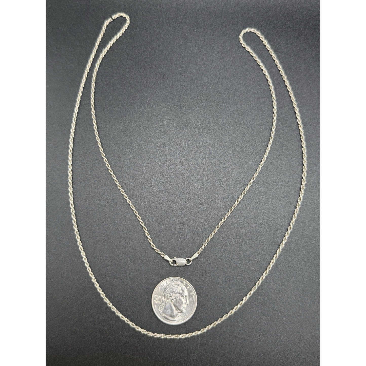 30” Sterling Silver Rope Chain 1.50MM 8 Grams Q7