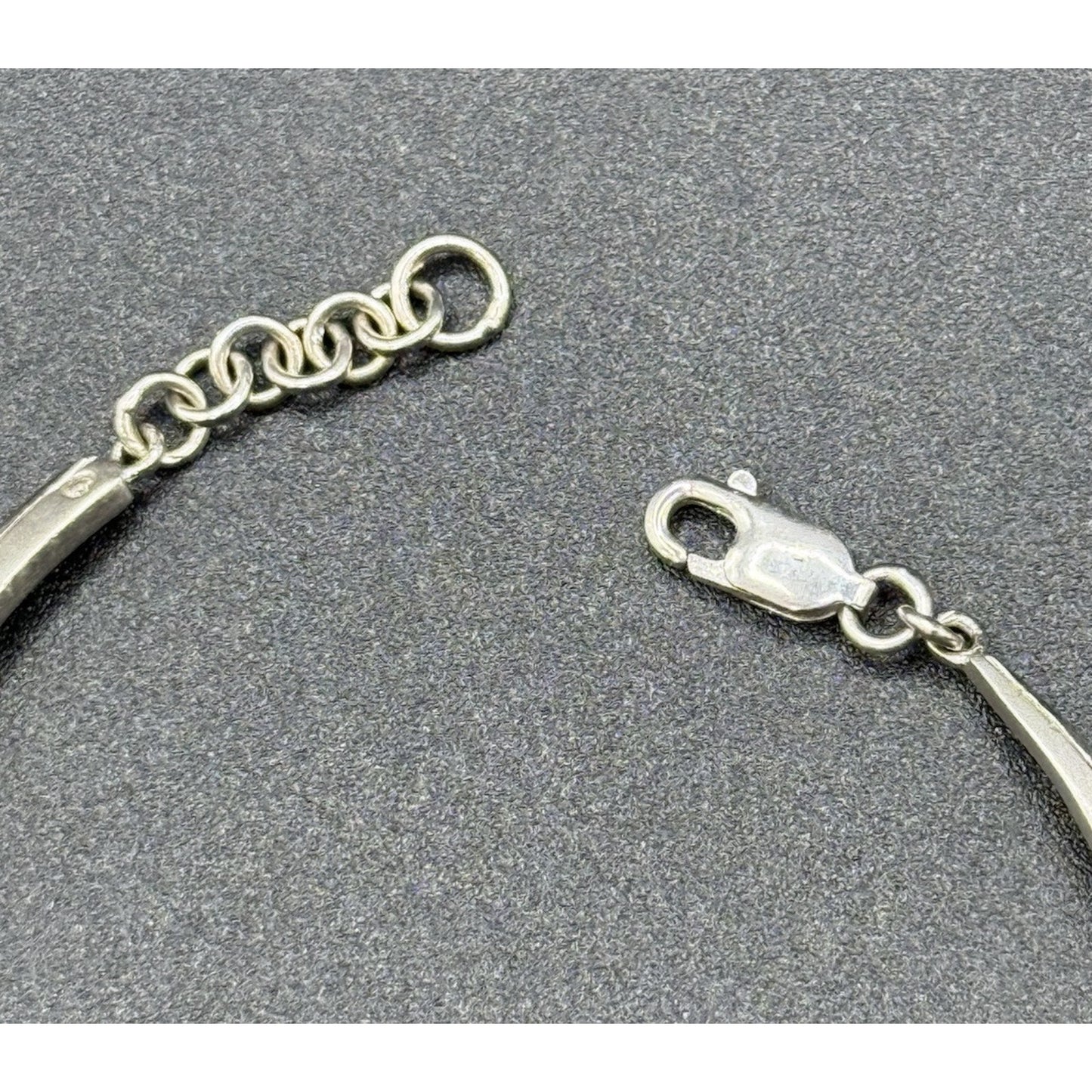 7.5” Vintage MCM Sterling Silver Link Bracelet P5