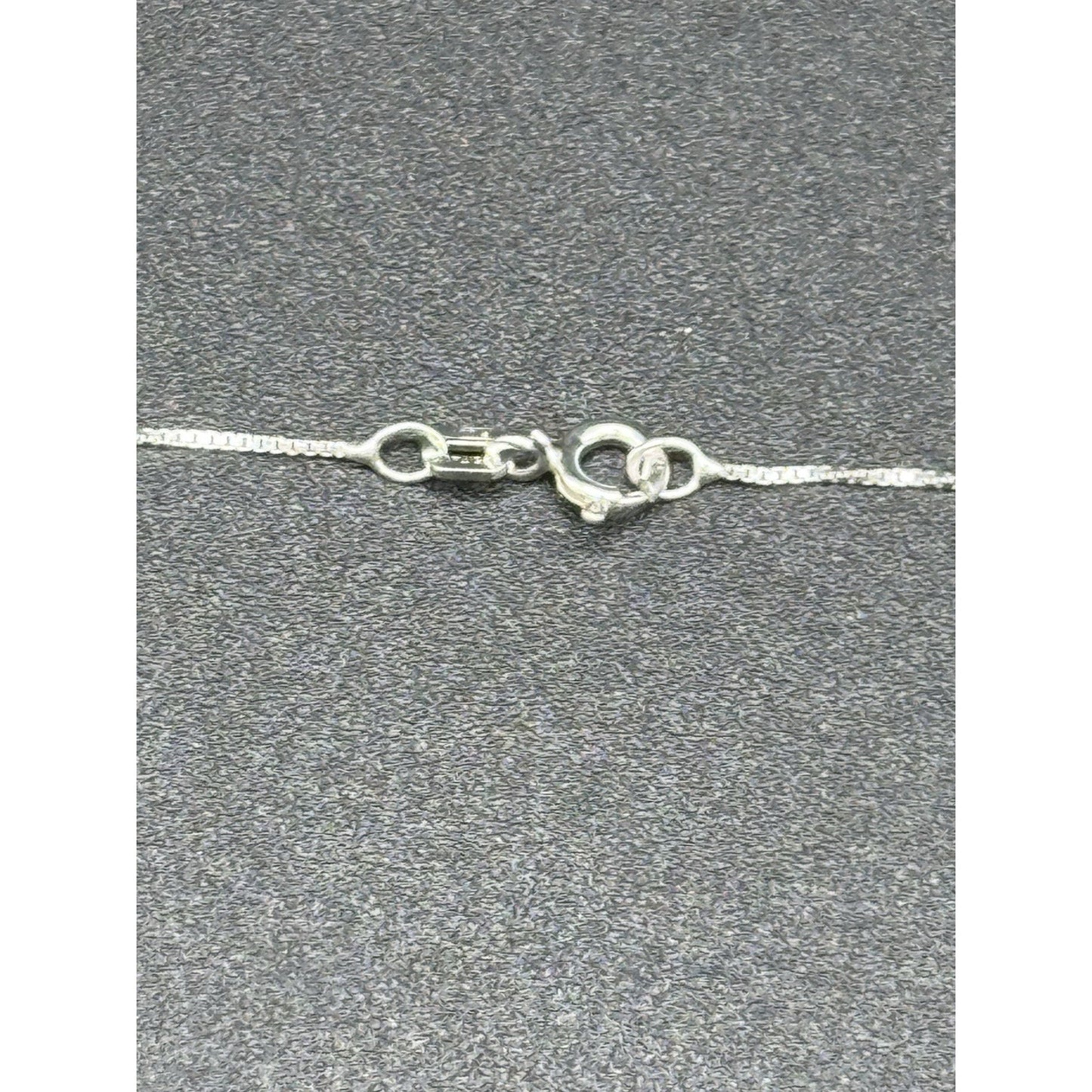 18” New Condition Sterling Silver Dainty Turquoise Snake Pendant Necklace 925