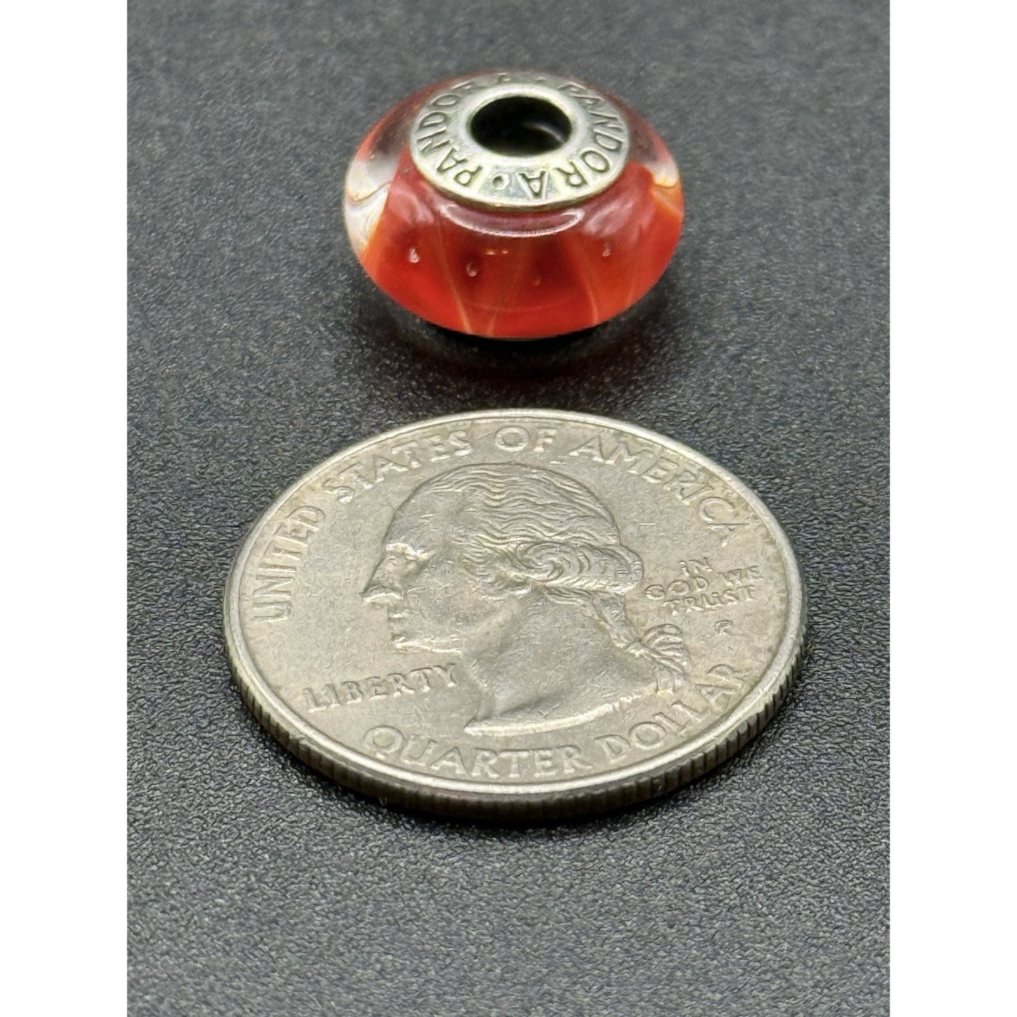 Pandora Sterling Silver Red Murano Glass Charm ALE P13