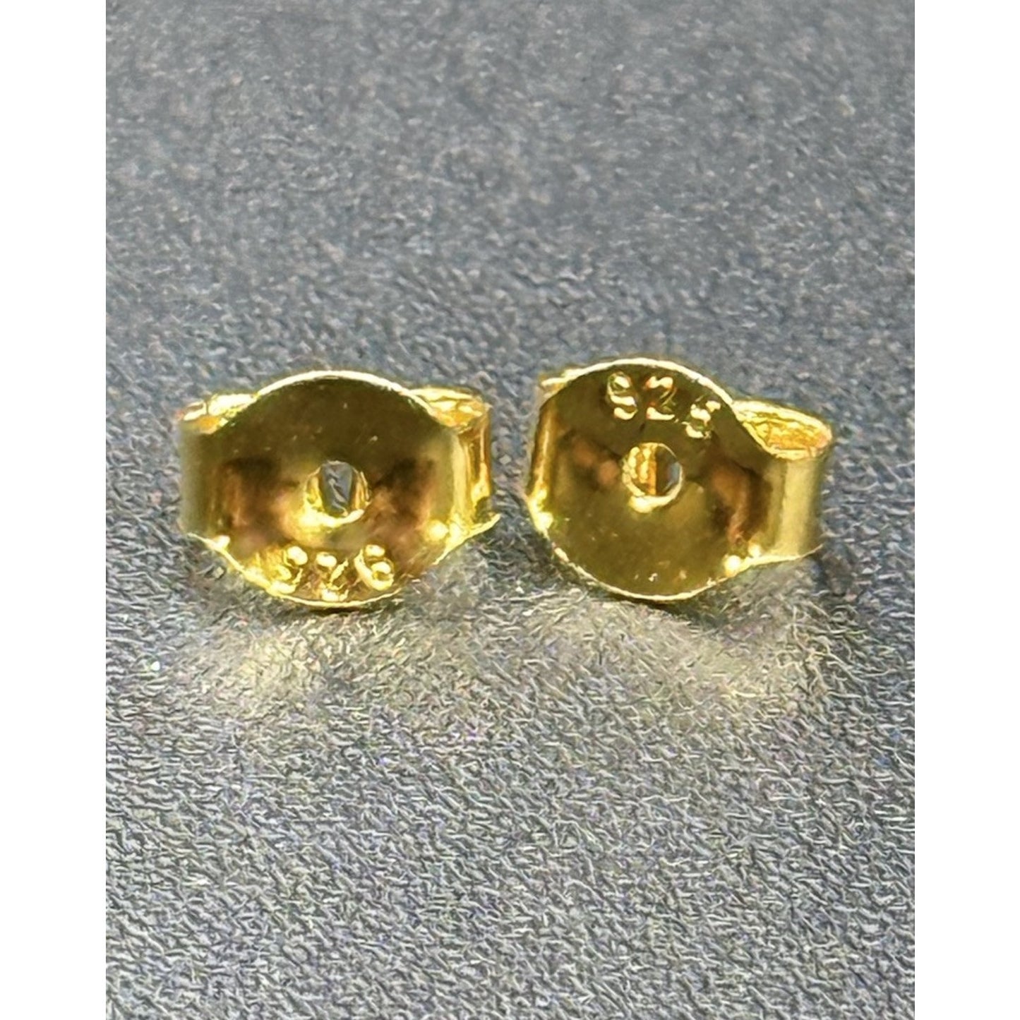 EUC Gold Sterling Silver Cluster Cubic Zirconia Earrings 925 P3