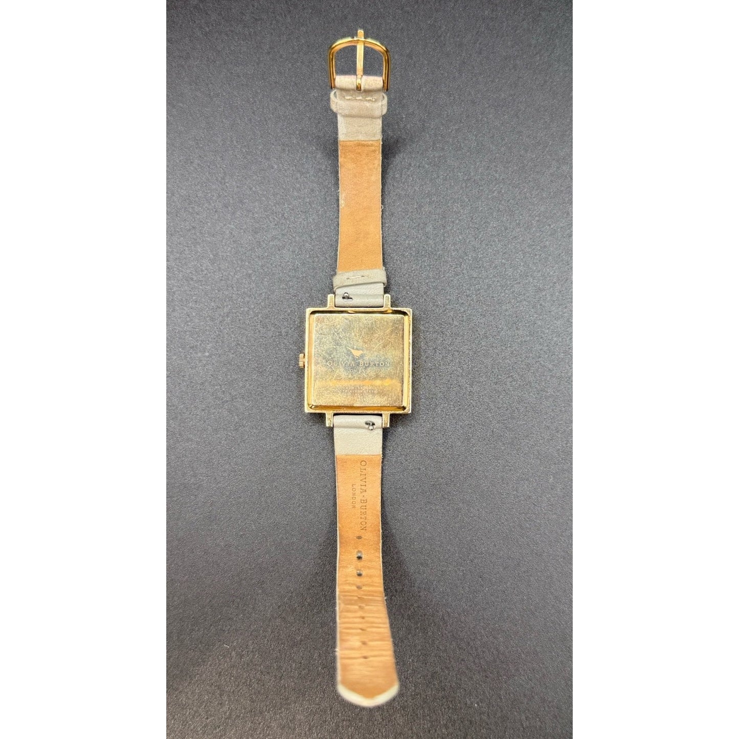 Olivia Burton Gold Tone Square Watch New Battery N18