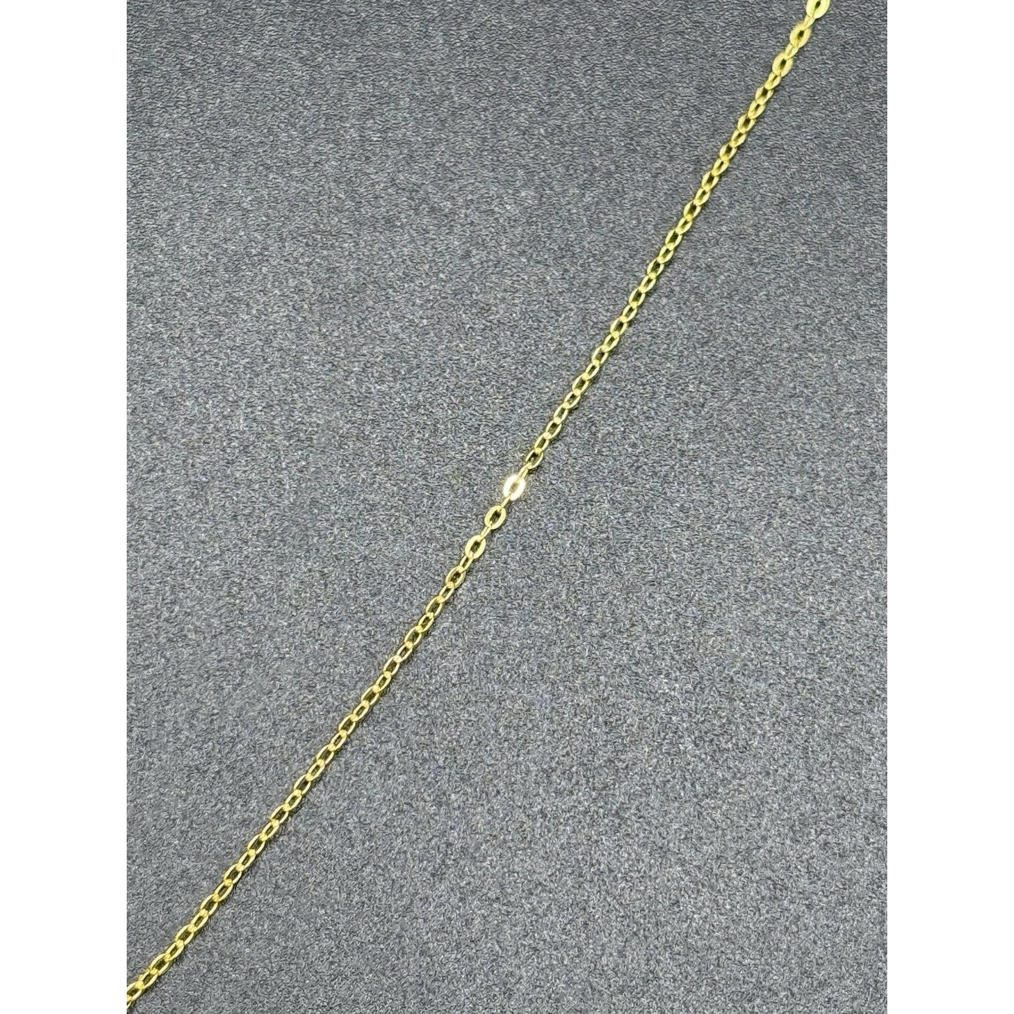 18” New Condition Gold S.S. Genuine Pearl Moissanite Modernist Pendant GRA