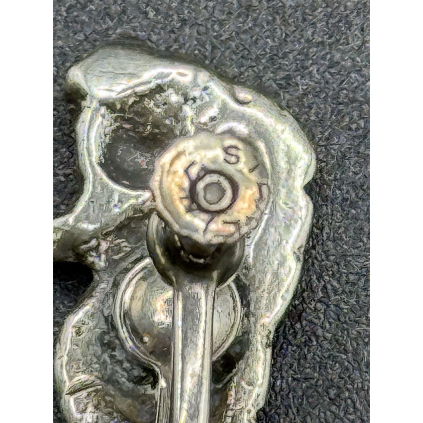 Vintage Sterling Silver Seahorse Screw back Earrings No Post Q7
