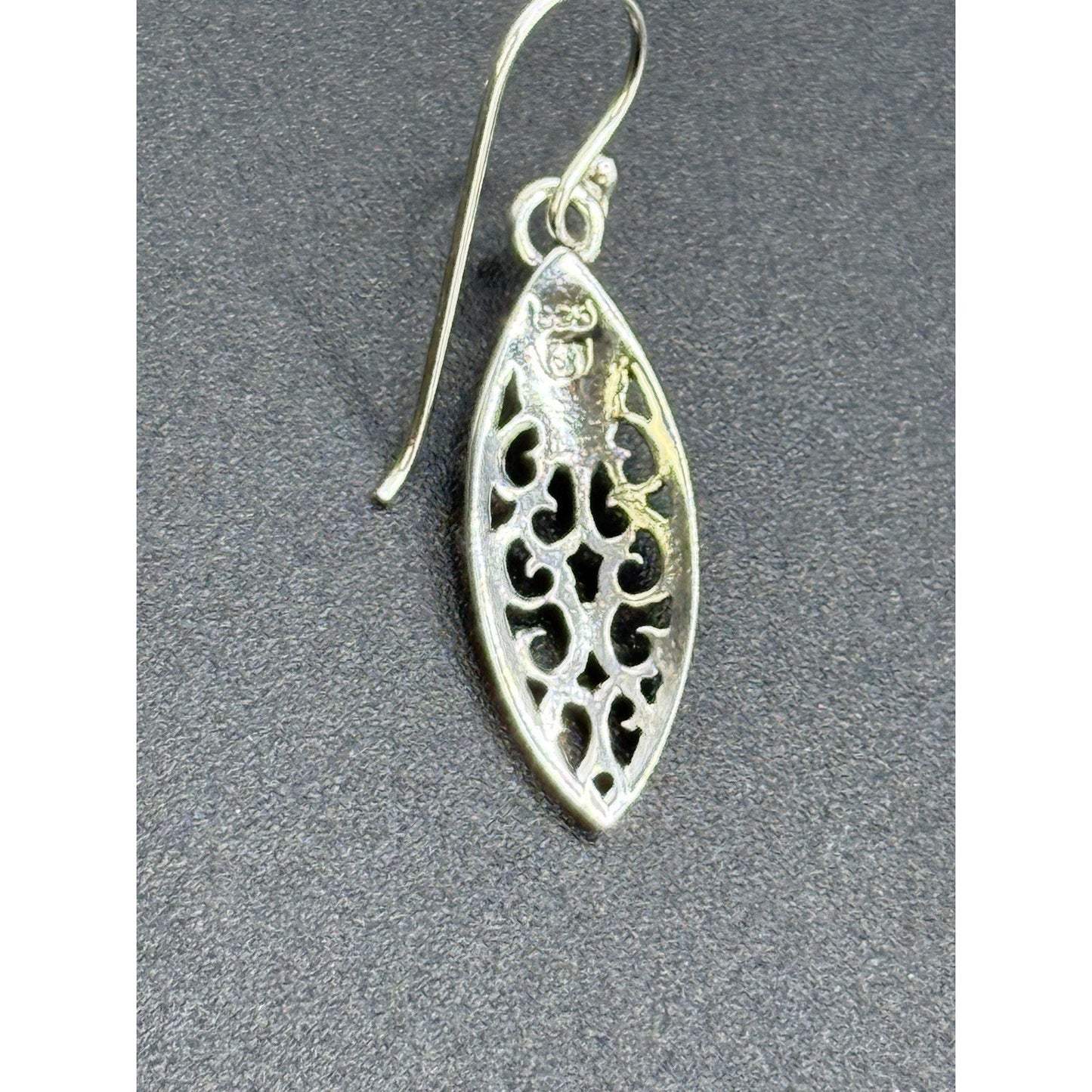 New Condition Sterling Silver Genuine Turquoise Dangle Earrings 925