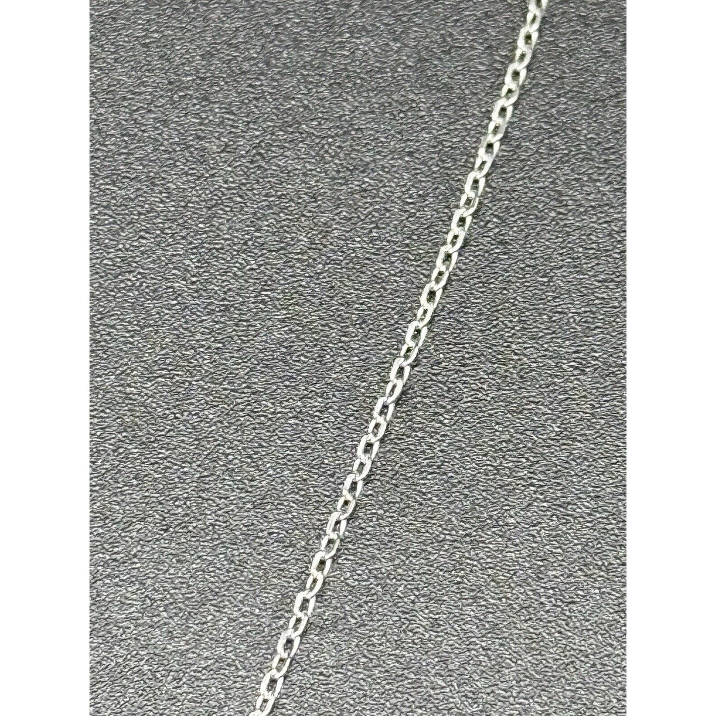 18” New Condition Sterling Silver Rainbow Pendant Necklace