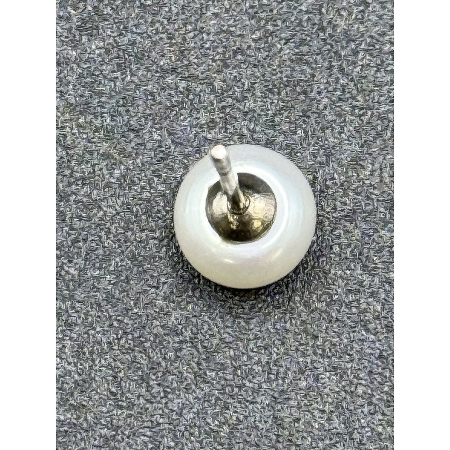 6MM Button Genuine Pearl Sterling Silver Stud Earrings 925 N17