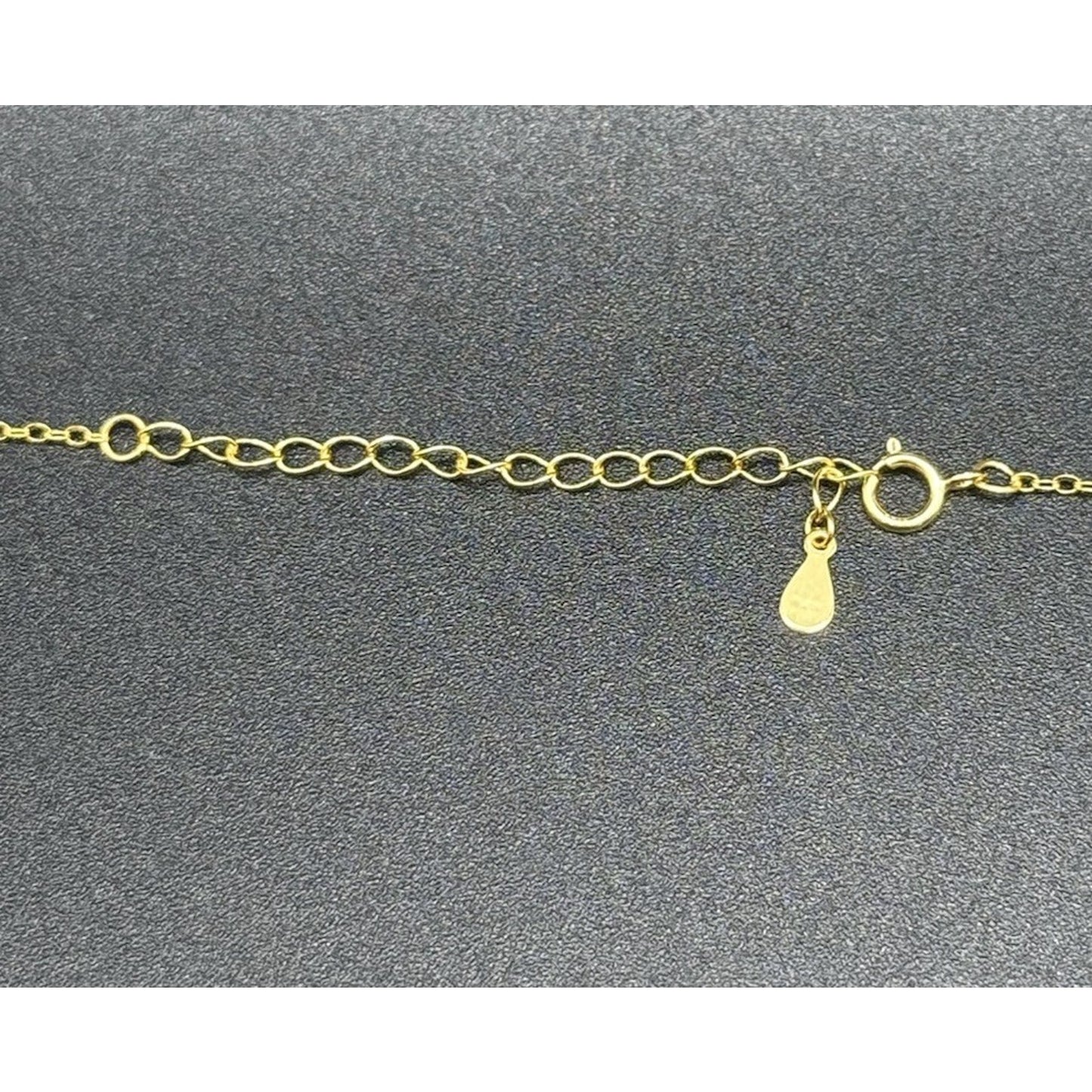 New Condition 18” Gold Sterling Silver Moissanite Station Necklace GRA