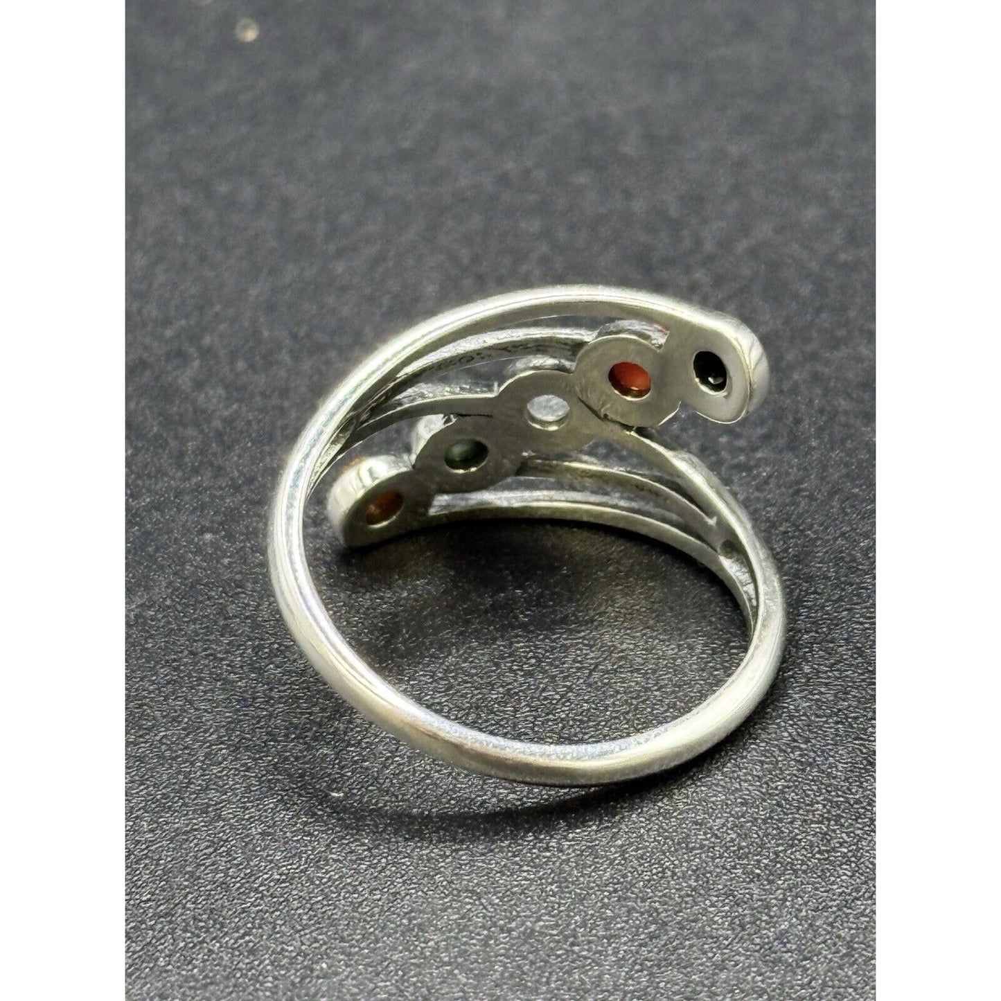 New Condition Sterling Silver Multi Gemstone Ring Size 7.00 Turquoise