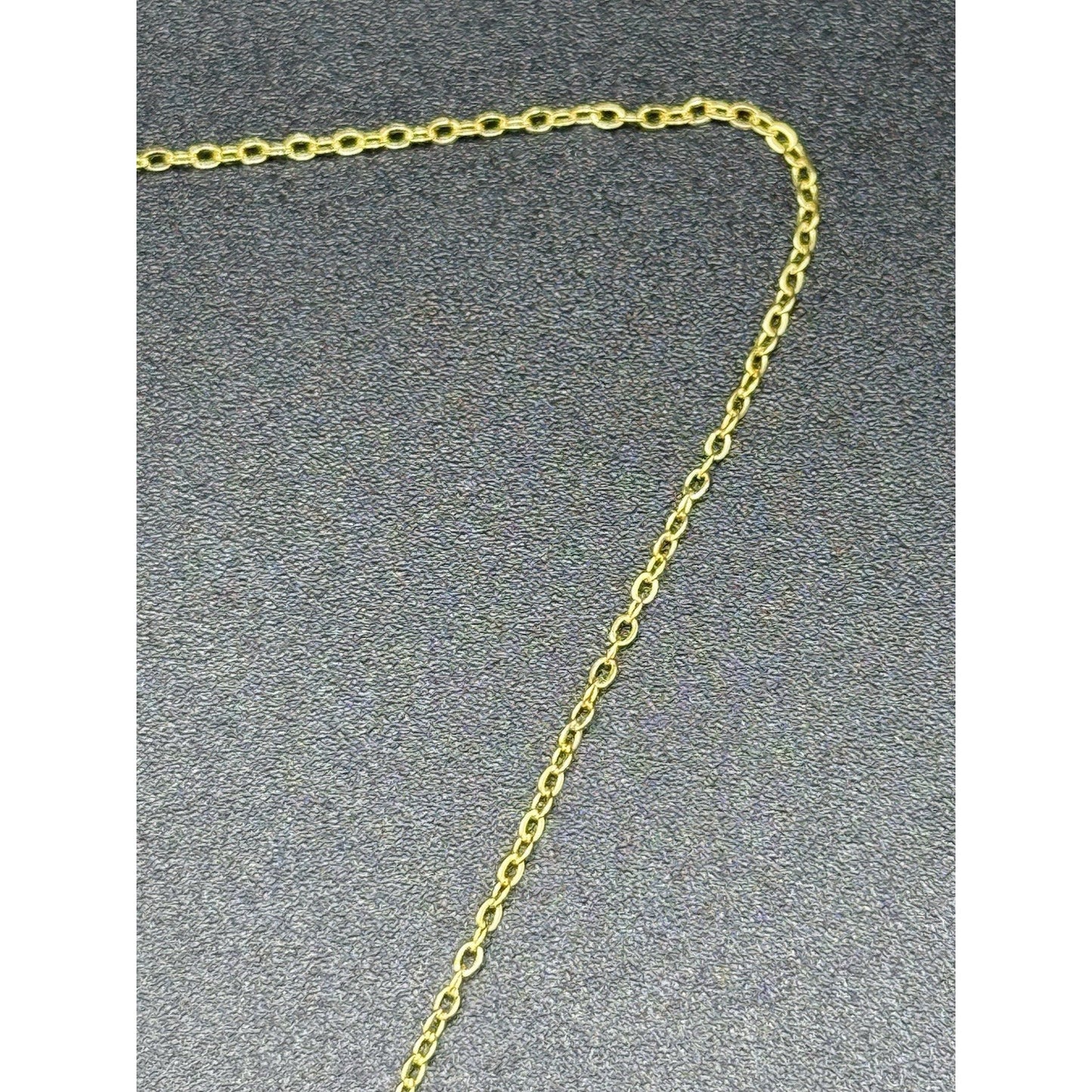 New Condition 18” Gold Sterling Silver Moissanite Cross Pendant Necklace GRA