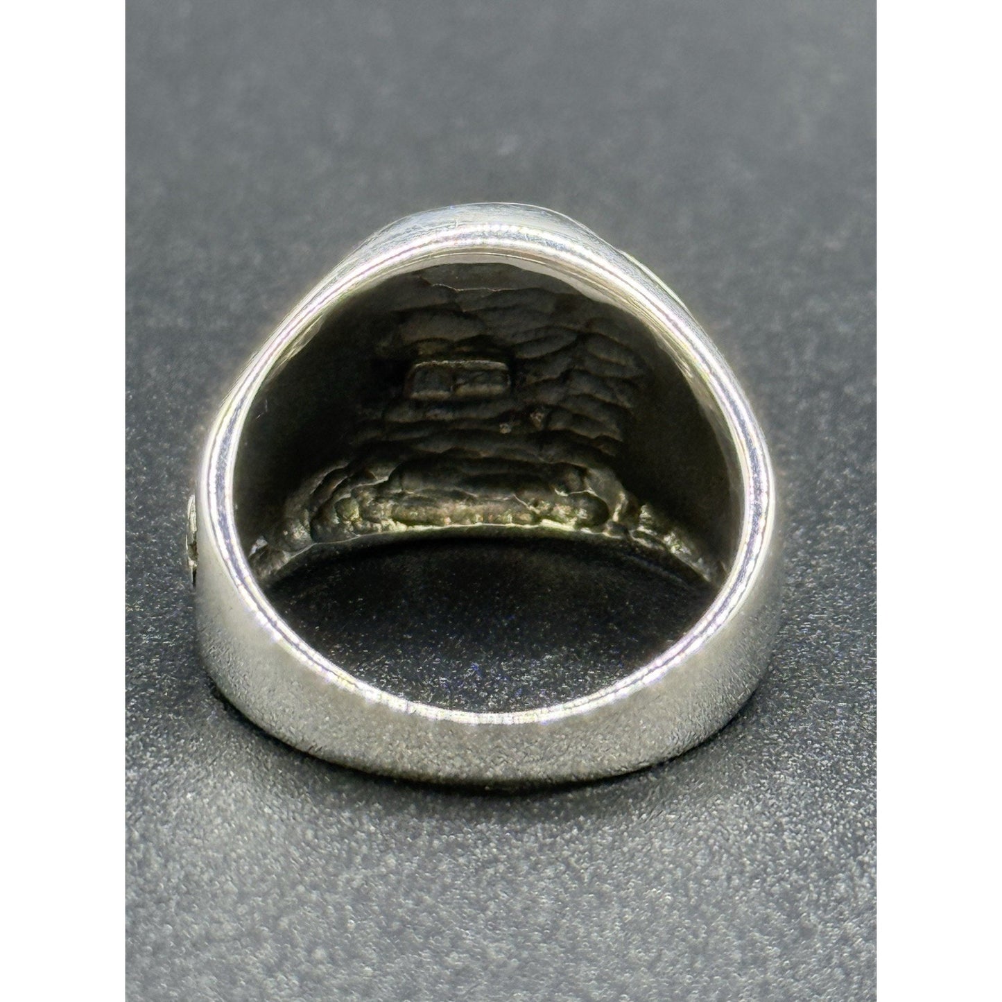 New Condition Sterling Silver Kokopelli Genuine Turquoise Gents Ring Size 10.00
