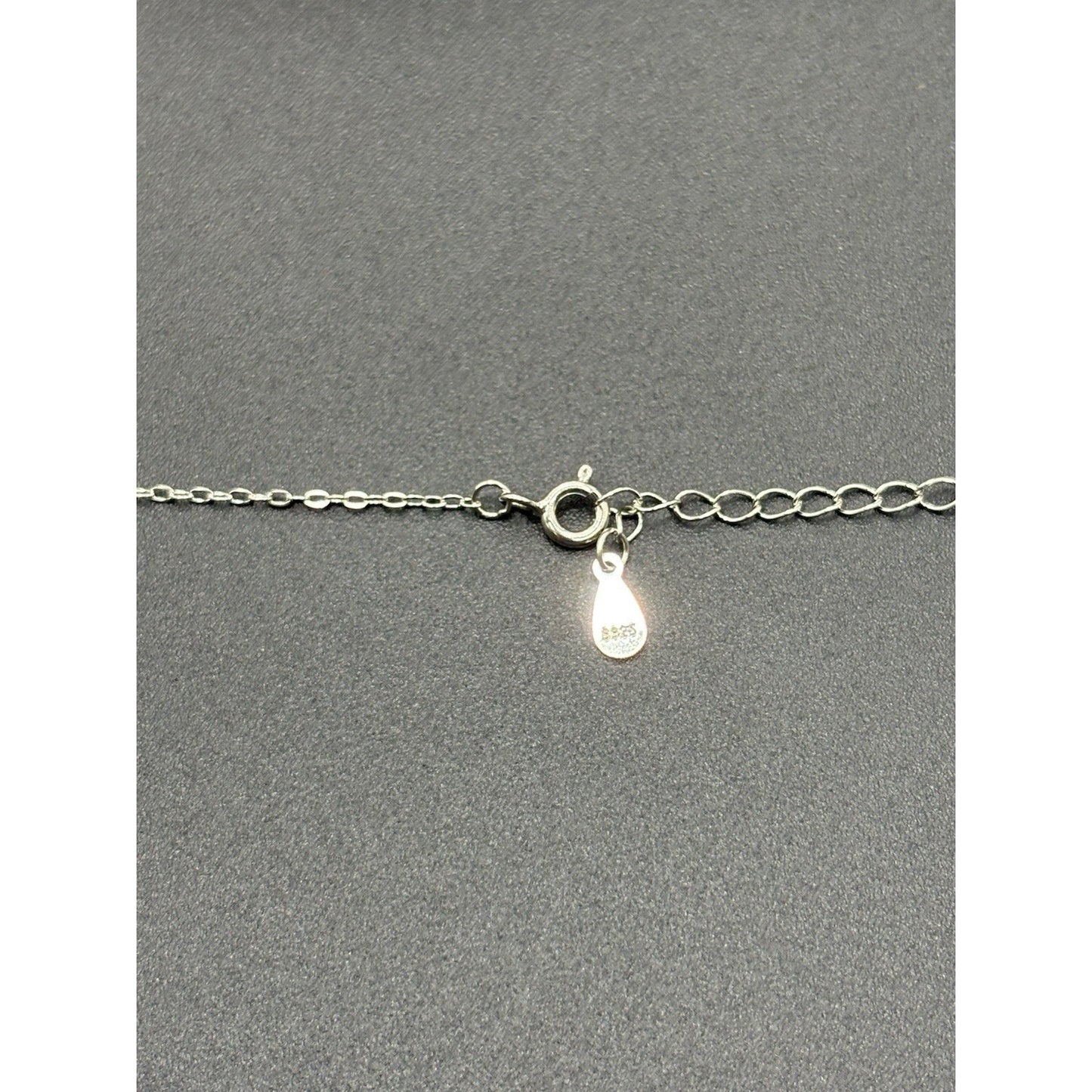 New Condition 18" Onyx Cubic Zirconia Cross Pendant Necklace