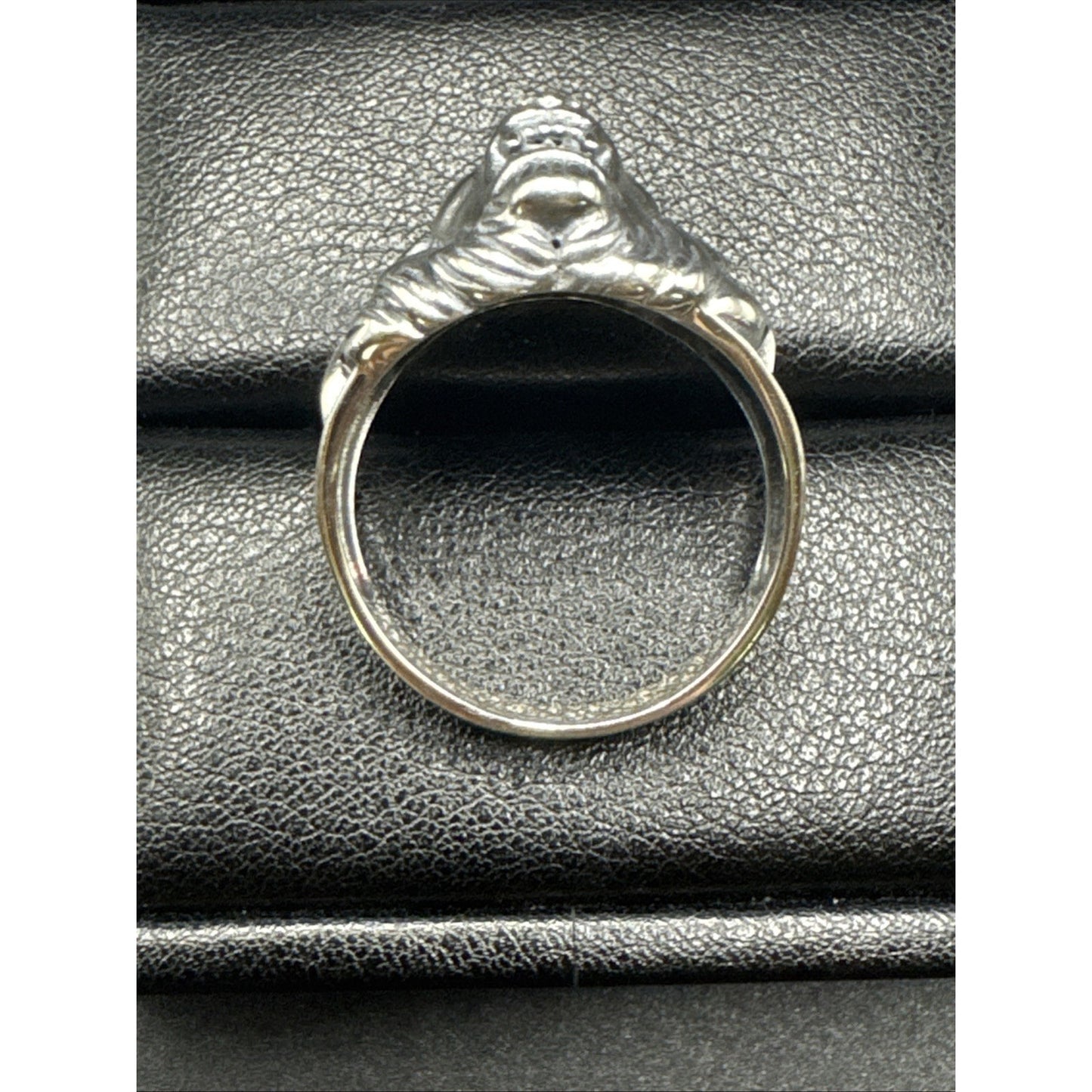 New Condition Sterling Silver Lion Head Ring 925 Size 13