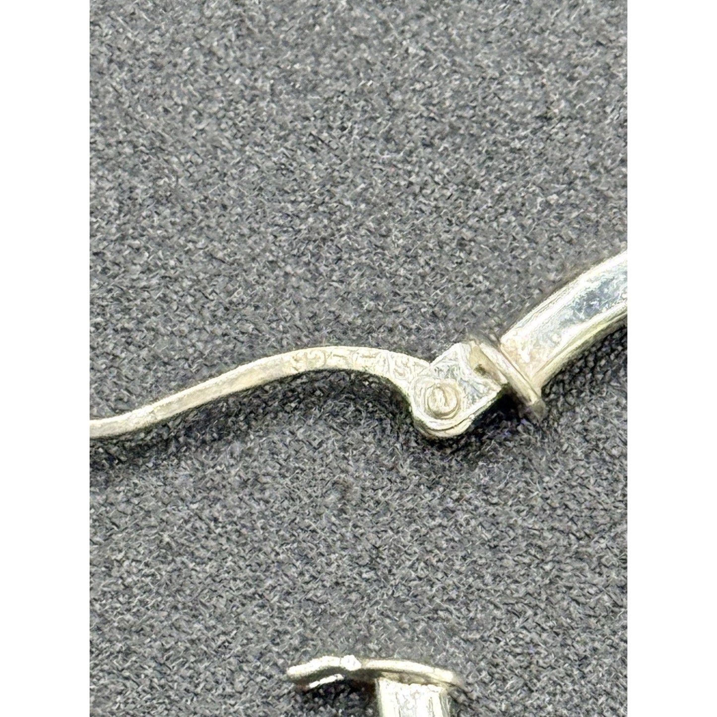 24MM Sterling Silver Hoop Earrings Textured 925 N13