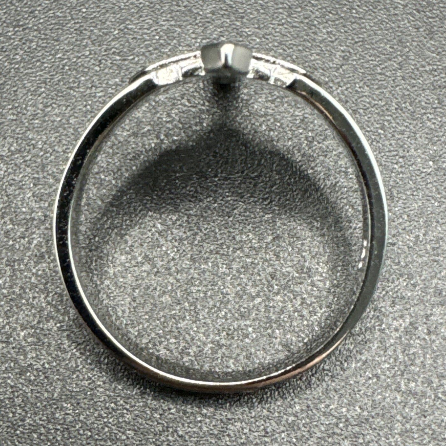 New Condition Sterling Silver CZ Medieval Cross Ring 925 Size 7