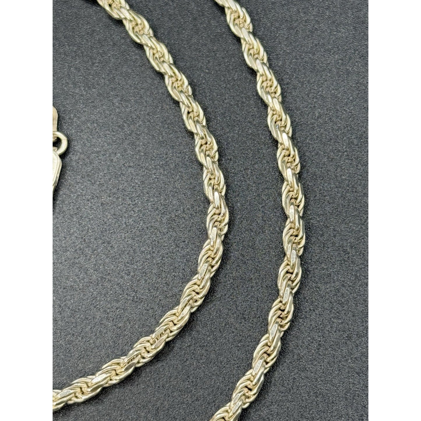 30” Sterling Silver Diamond Cut Rope 3.5MM 34 Grams P5