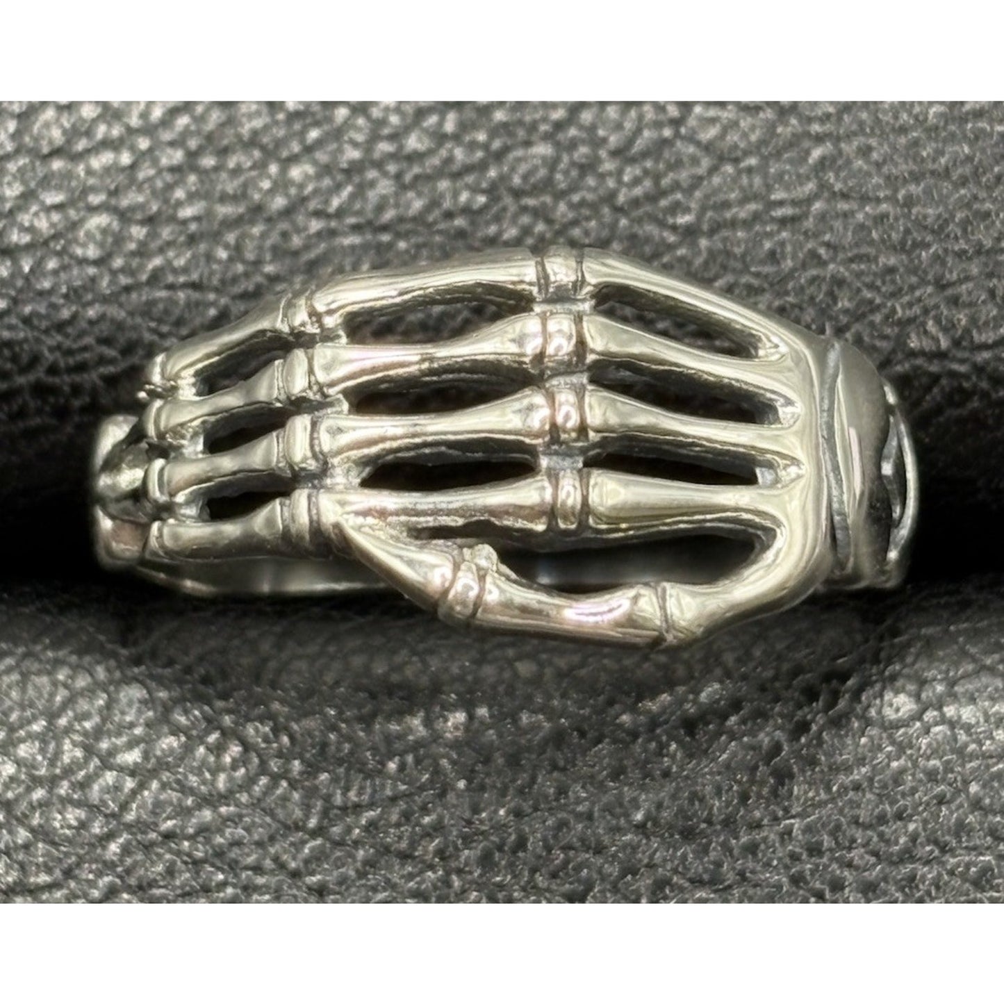 New Condition Sterling Silver Skeleton Hands Size 7