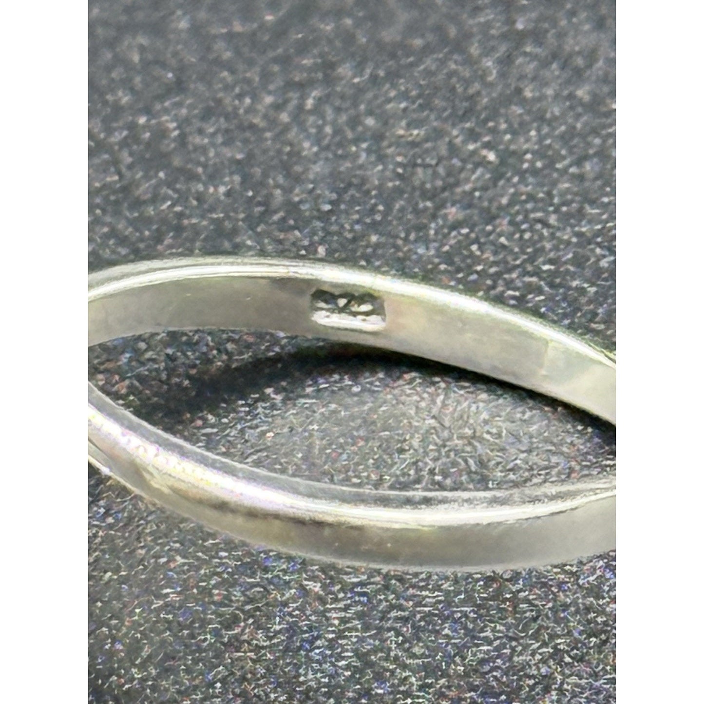 New Condition Sterling Silver Inlay Turquoise Bypass Ring Size 7.00