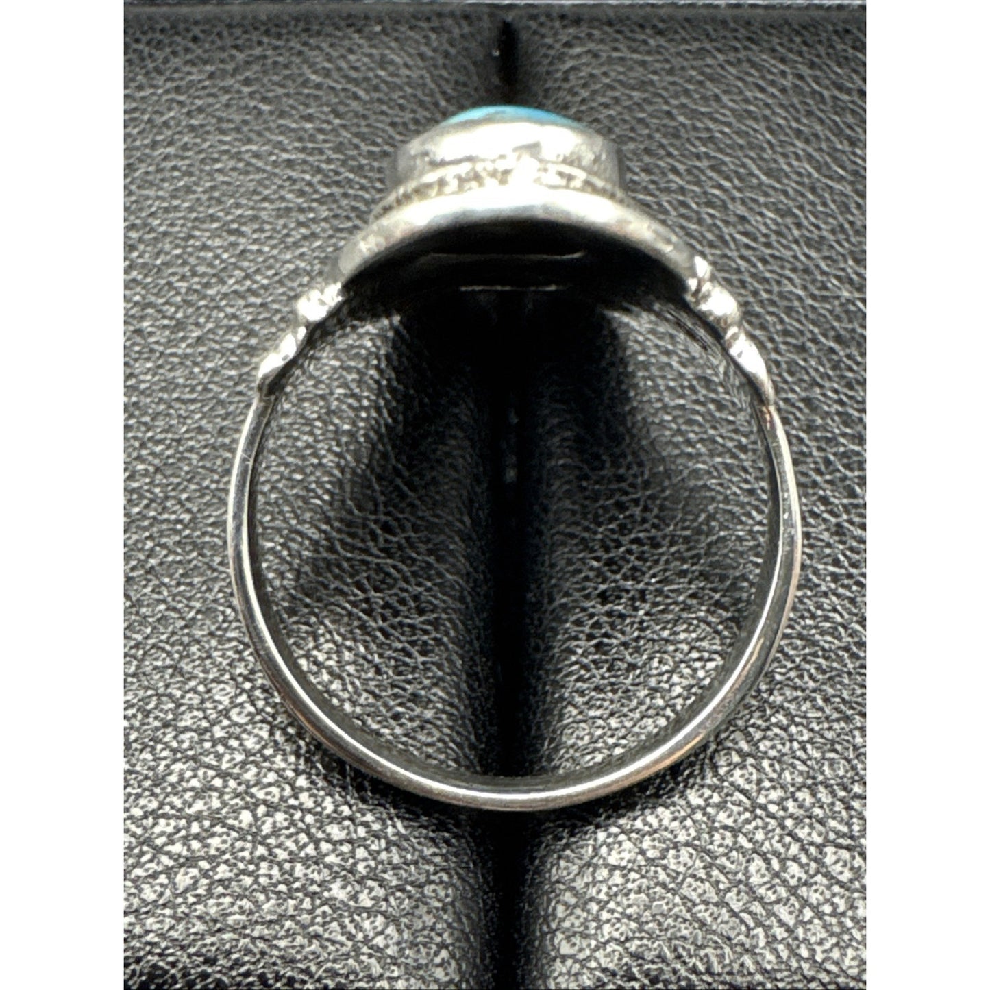 New Condition Sterling Silver Double Turquoise Long Ring Size 10