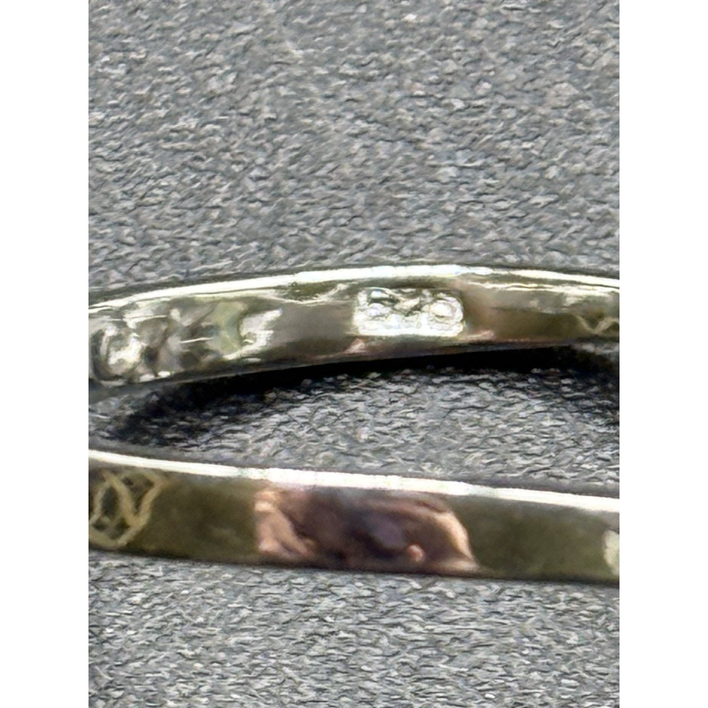 New Condition Sterling Silver Rose Gold Tri Color Plumeria Ring Size 7.00