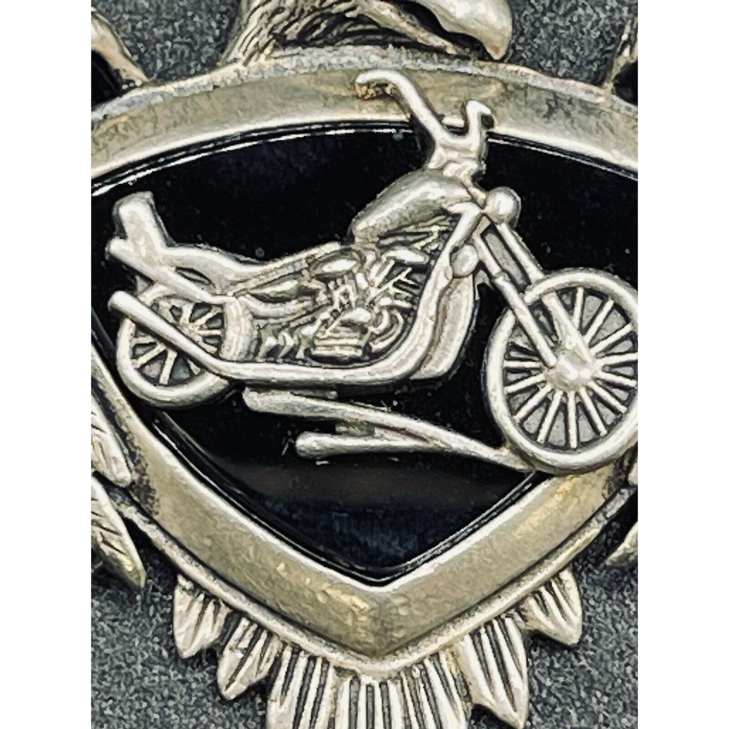 Vintage As Motorcycle Eagle “Live To Ride” Pendant 16 Grams J21