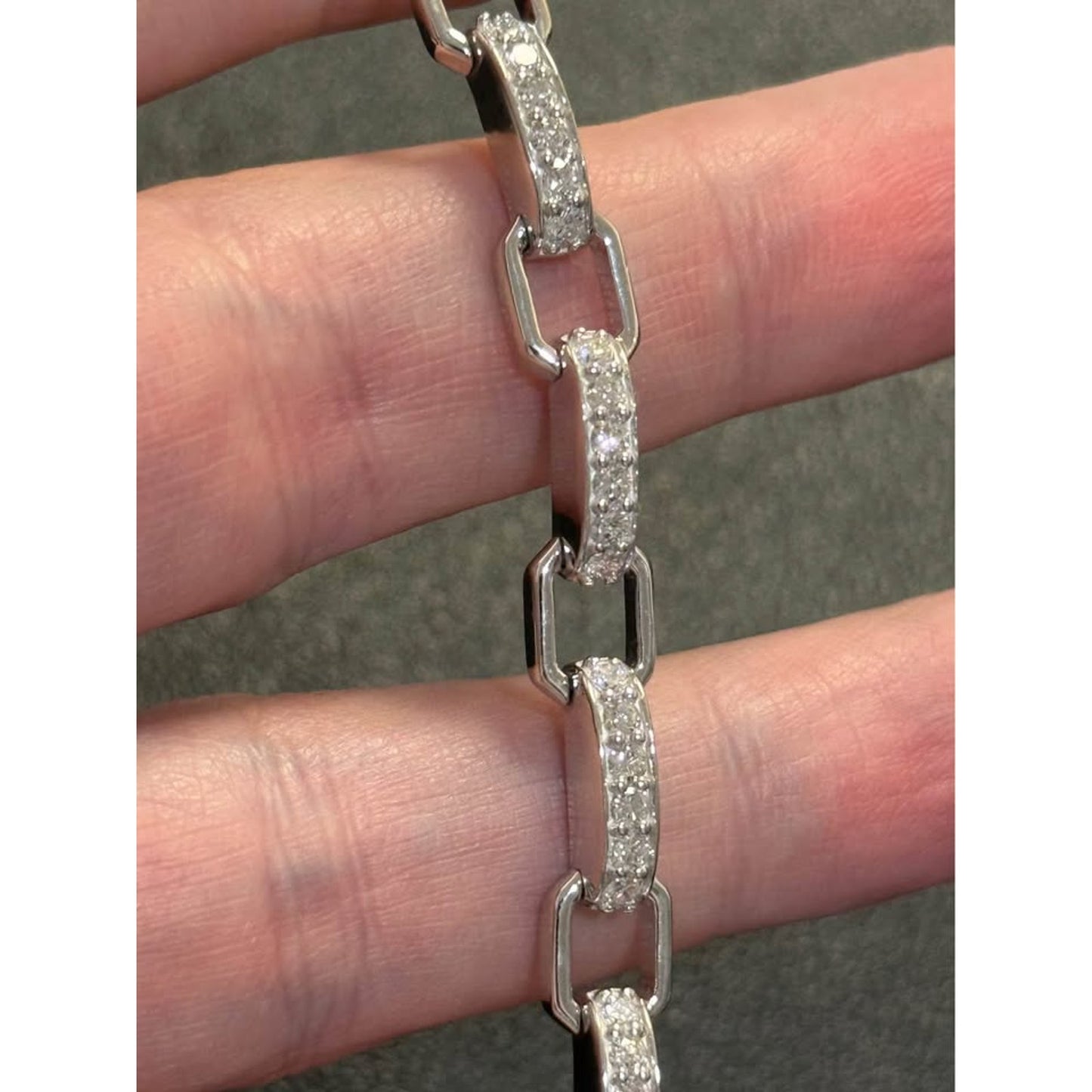 7.5” Sterling Silver Lab Grown 2.75 CTW Diamonds Tennis Bracelet E-F Color VS Clarity
