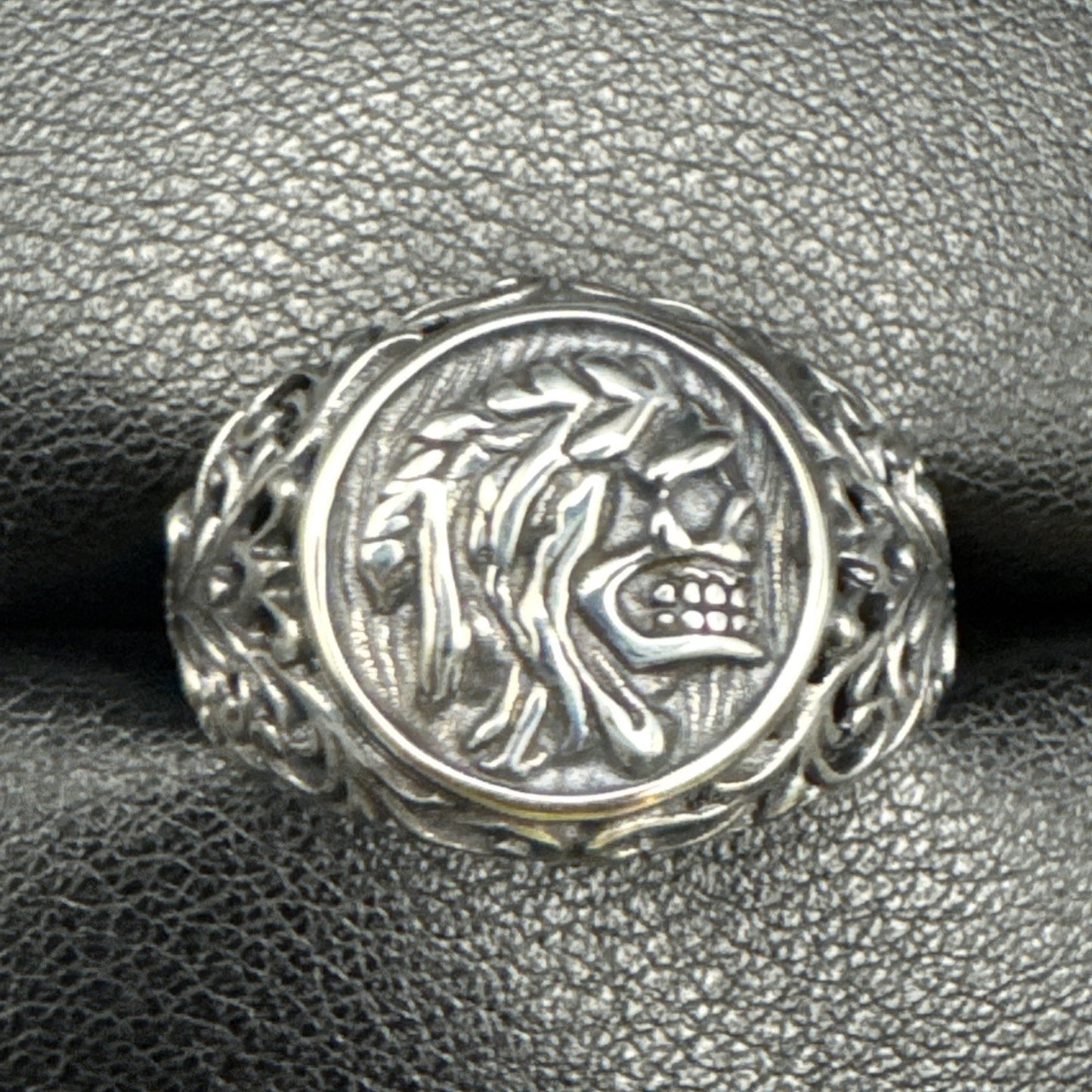 New Condition Sterling Silver Skull Ring Size 13