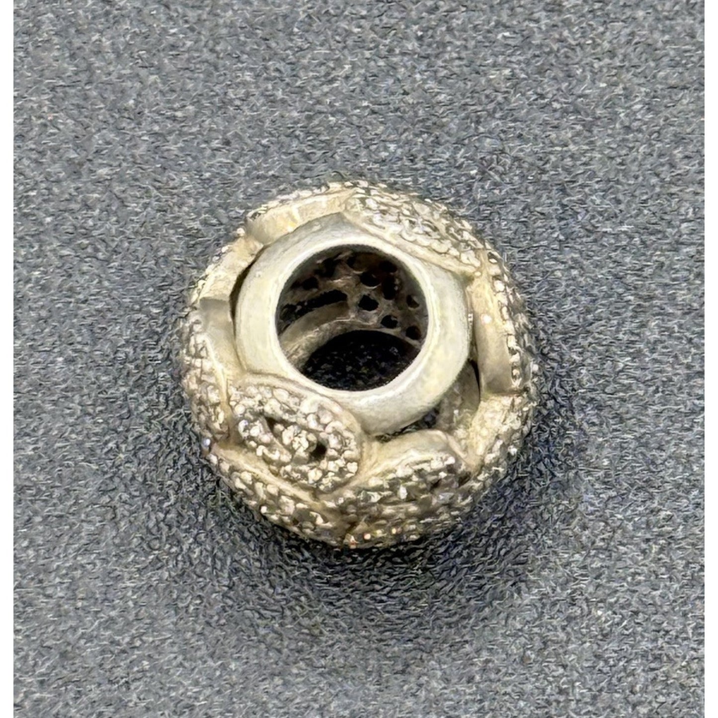 Pandora Sterling Silver Cubic Zirconia Flower Charm ALE P6